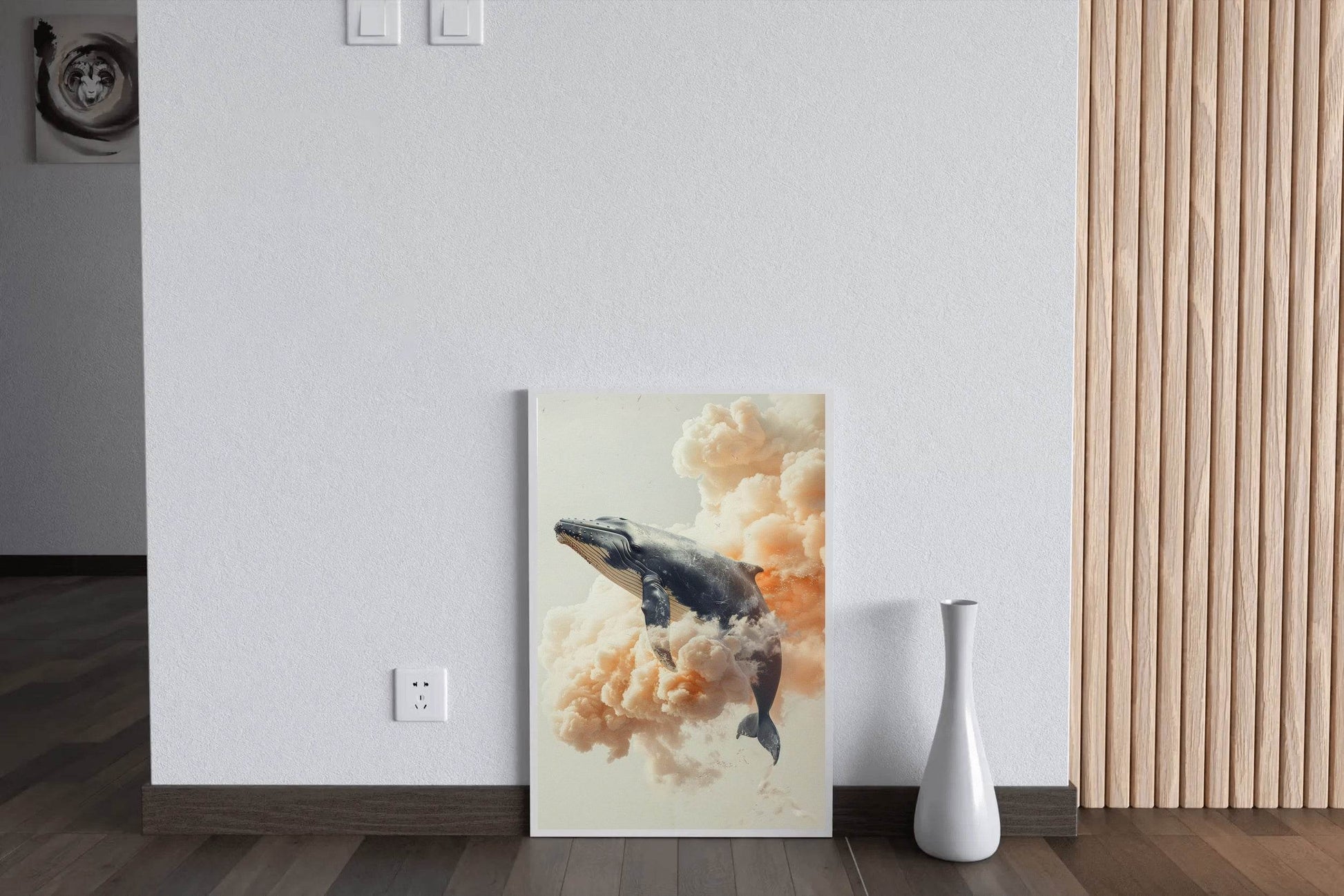 Fantasy Whale in the Sky Animal Wall Art - beink online art store