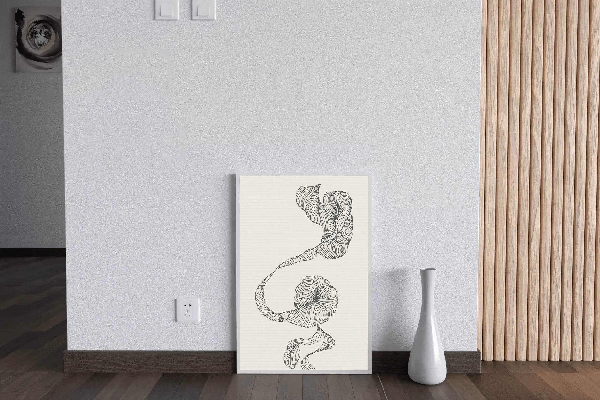 Minimal Seaweed Design Wall Art - beink online art store