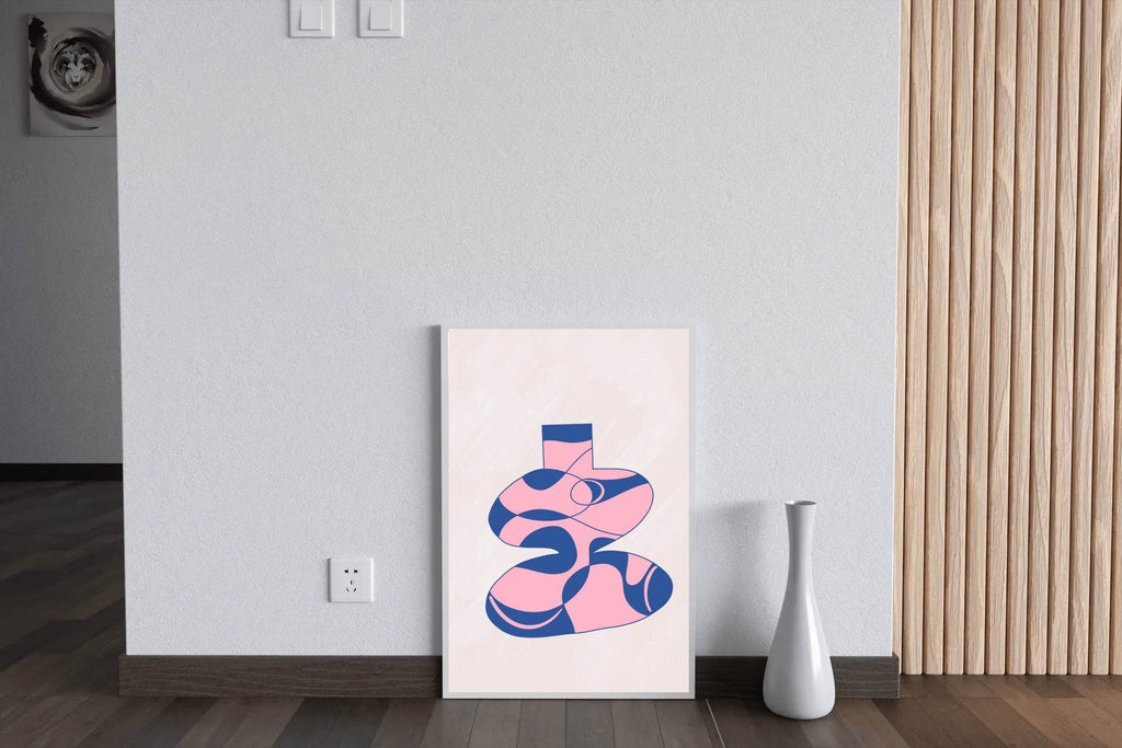 Pink Patterned Vase Wall Art - beink online art store