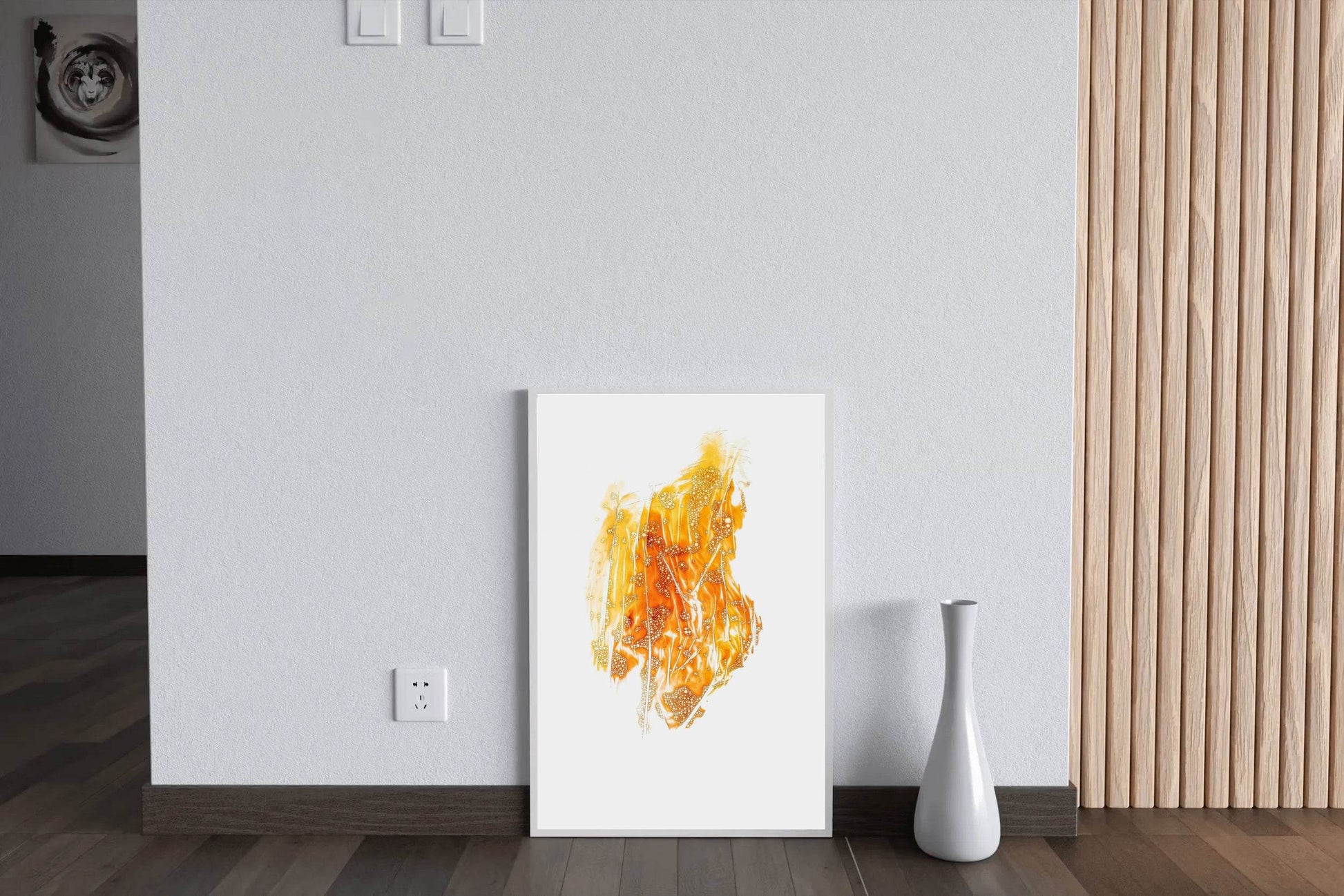 Water Paint with Bubbles Abstract Wall Art - beink online art store