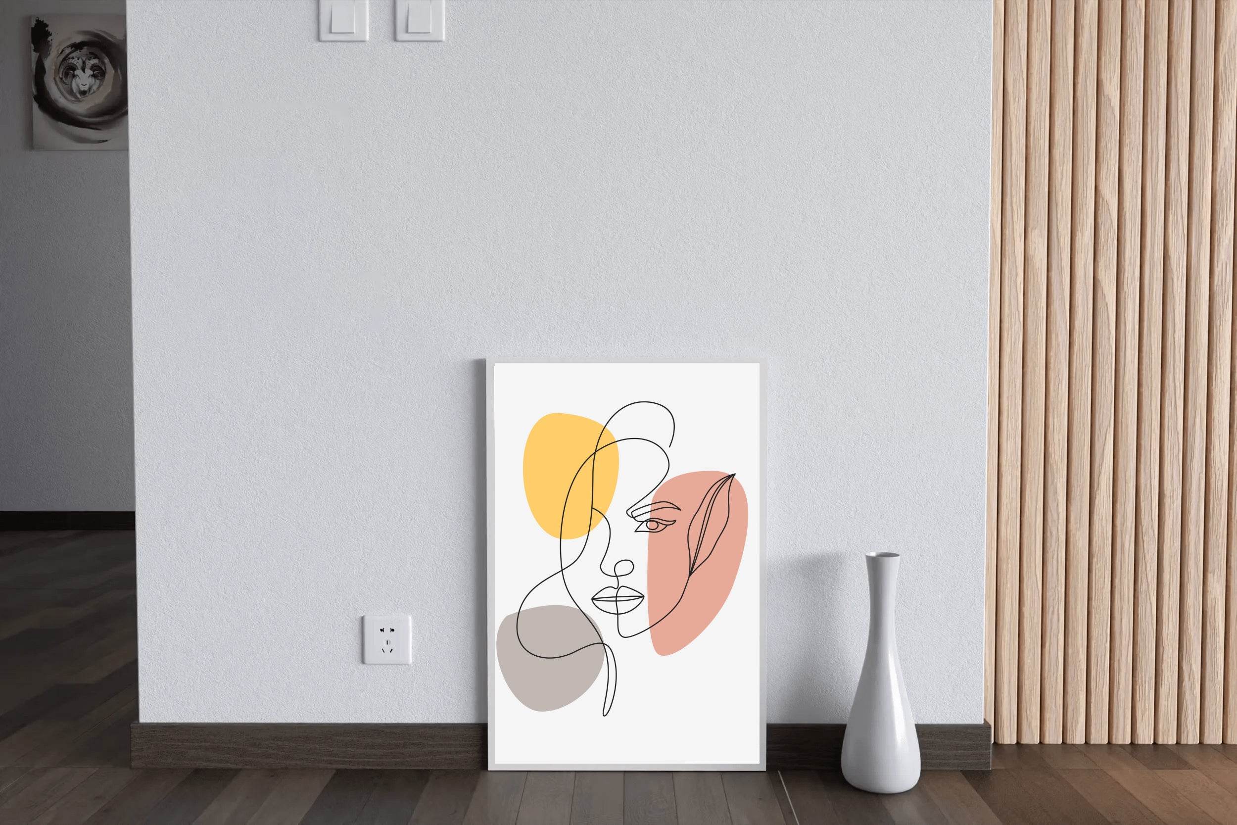 Beautiful Minimal Female Face Wall Art - beink online art store