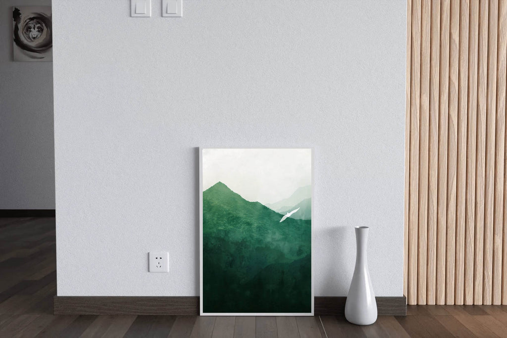 Mountain Forest Painting Wall Art - beink online art store