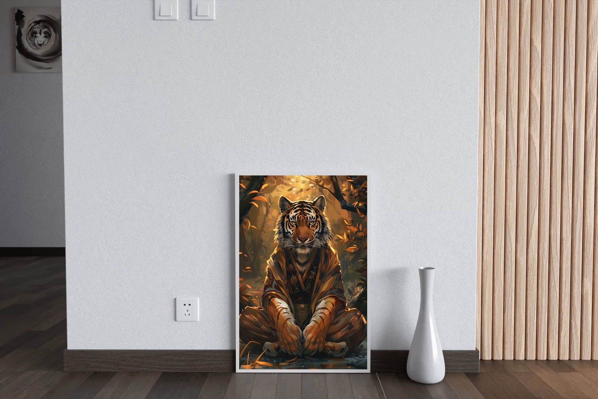 Painting of Lion Sitting in Jungle Wall Art - beink online art store