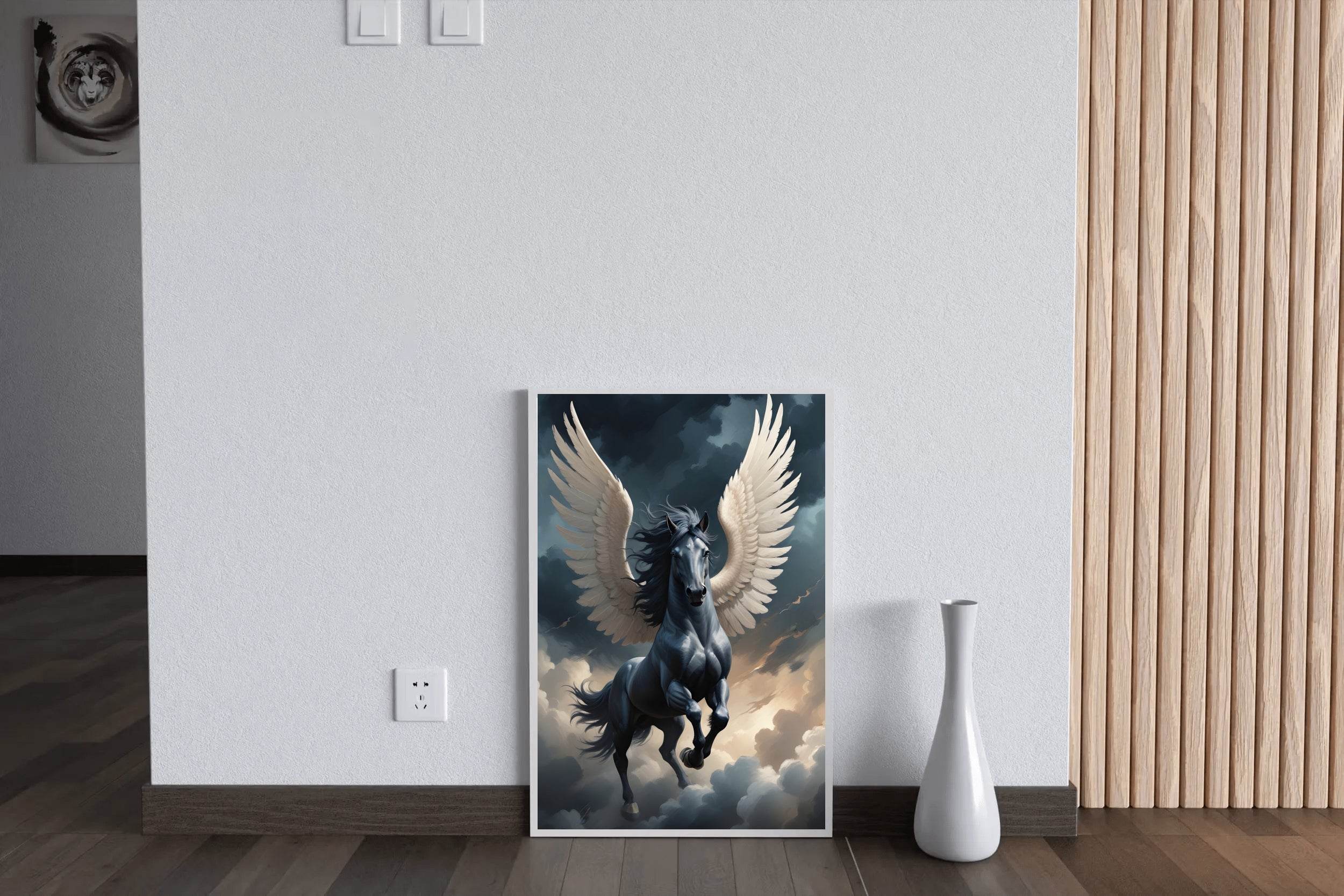 Black Unicorn With Horns Animal Wall Art - beink online art store