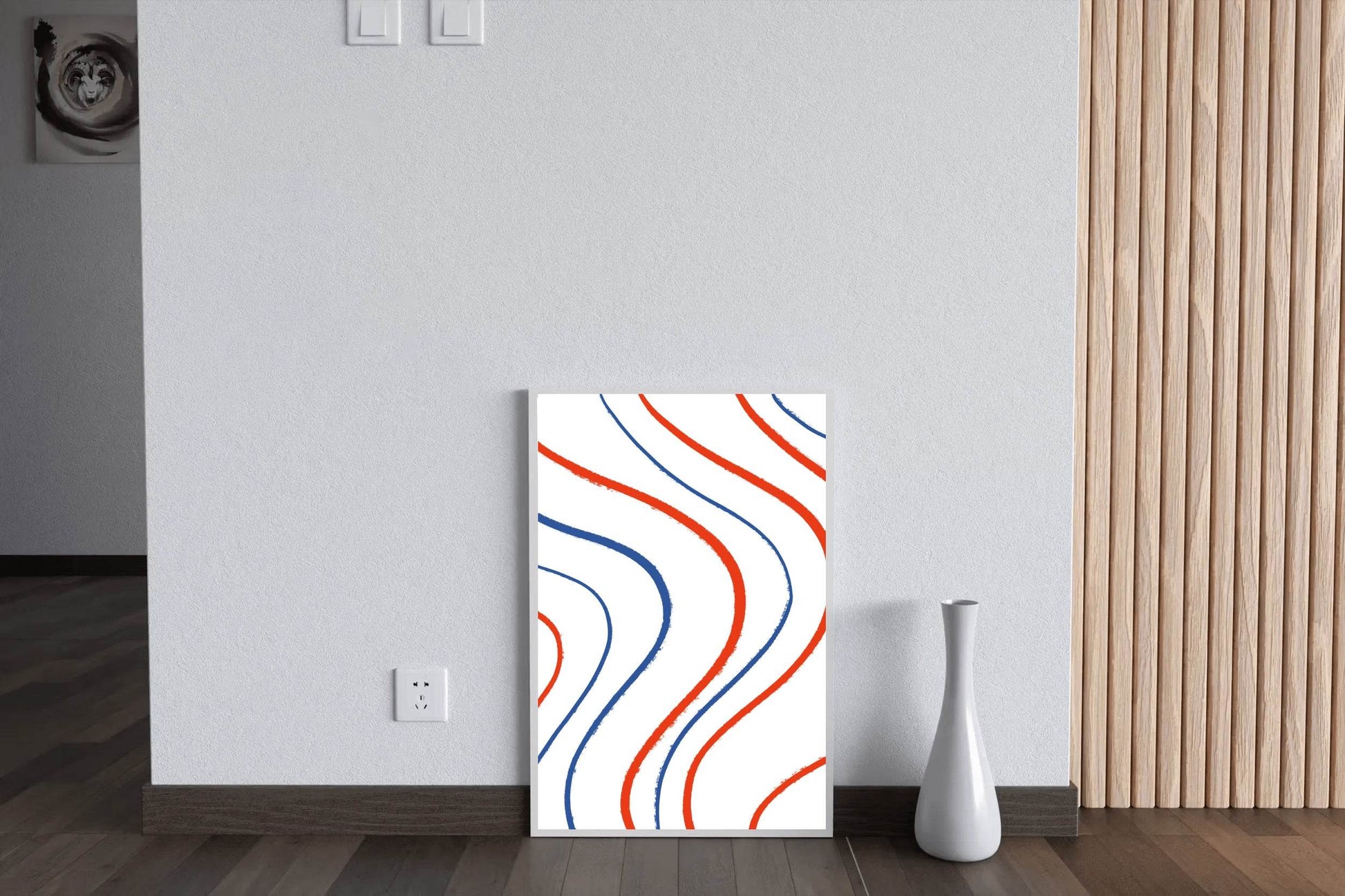 Colored Wavy Lines Wall Art - beink online art store