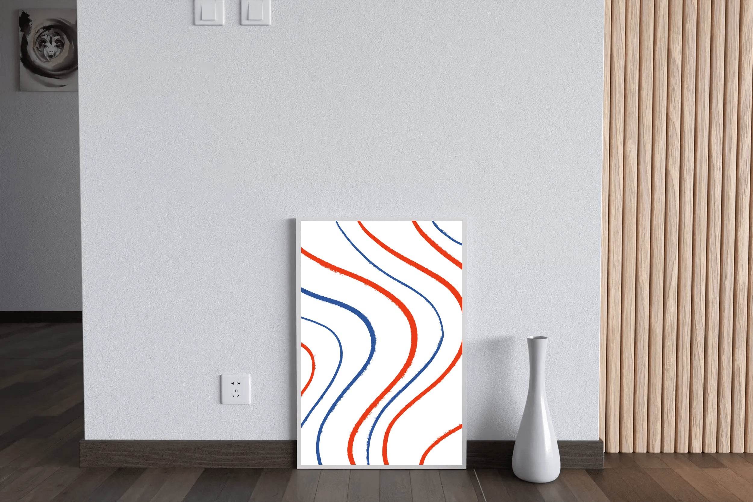 Colored Wavy Lines Wall Art - beink online art store