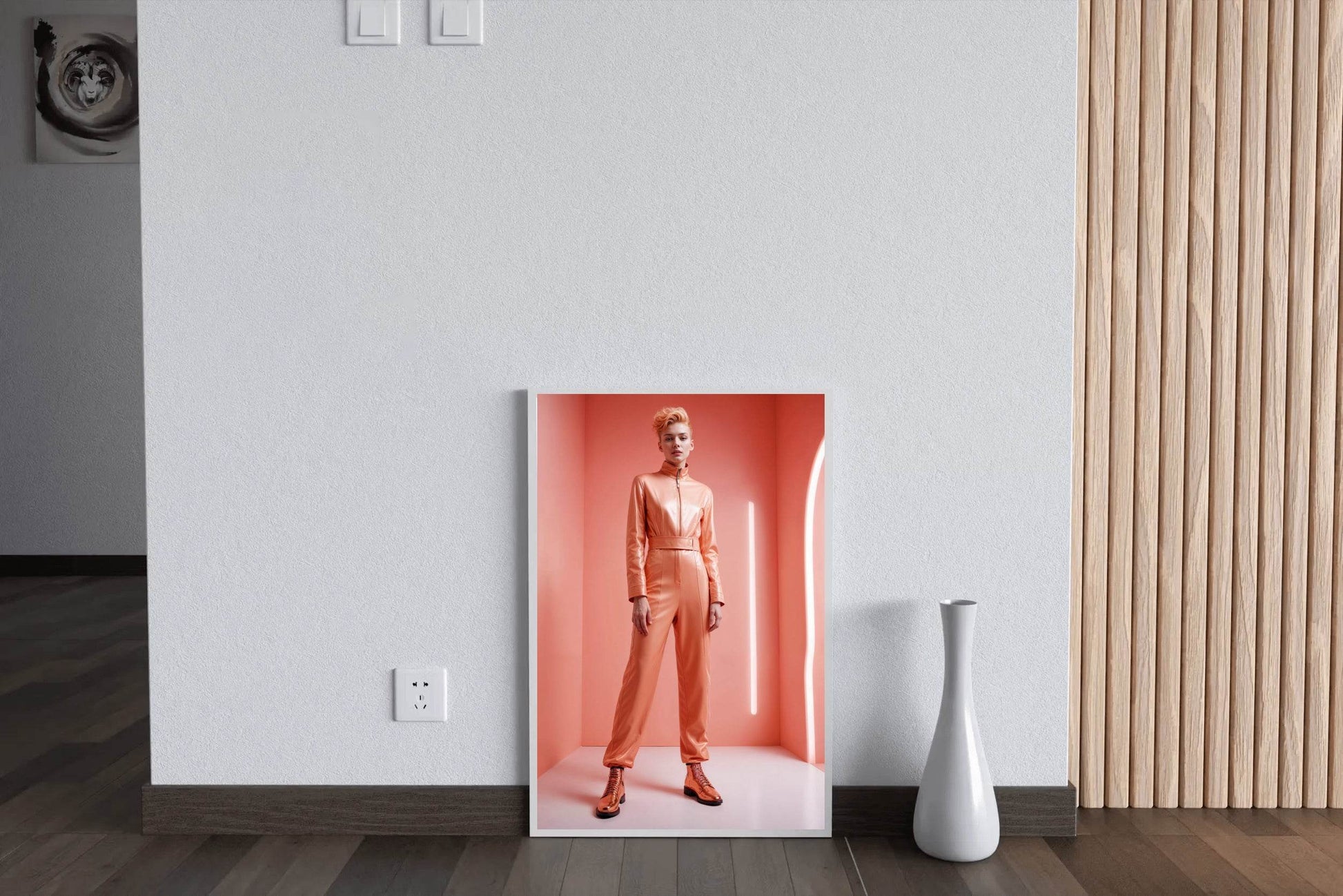 Lady Gaga Light Orange Dress Wall Art - beink online art store