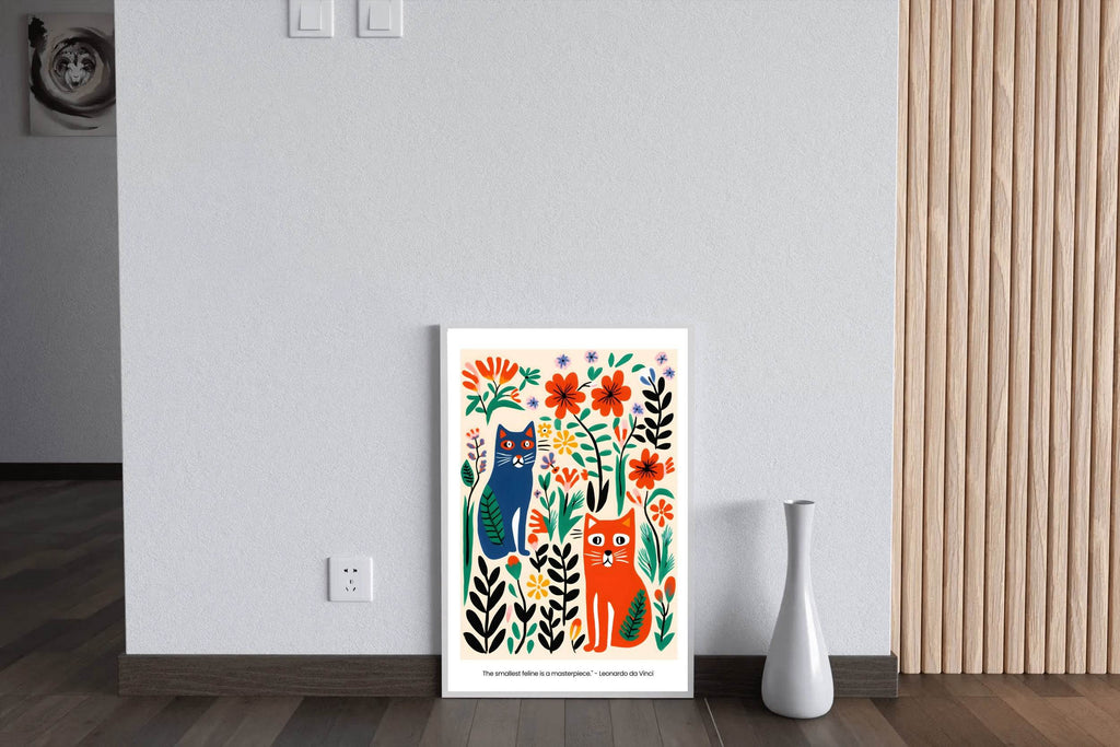 Cats in The Garden Painting - beink online art store