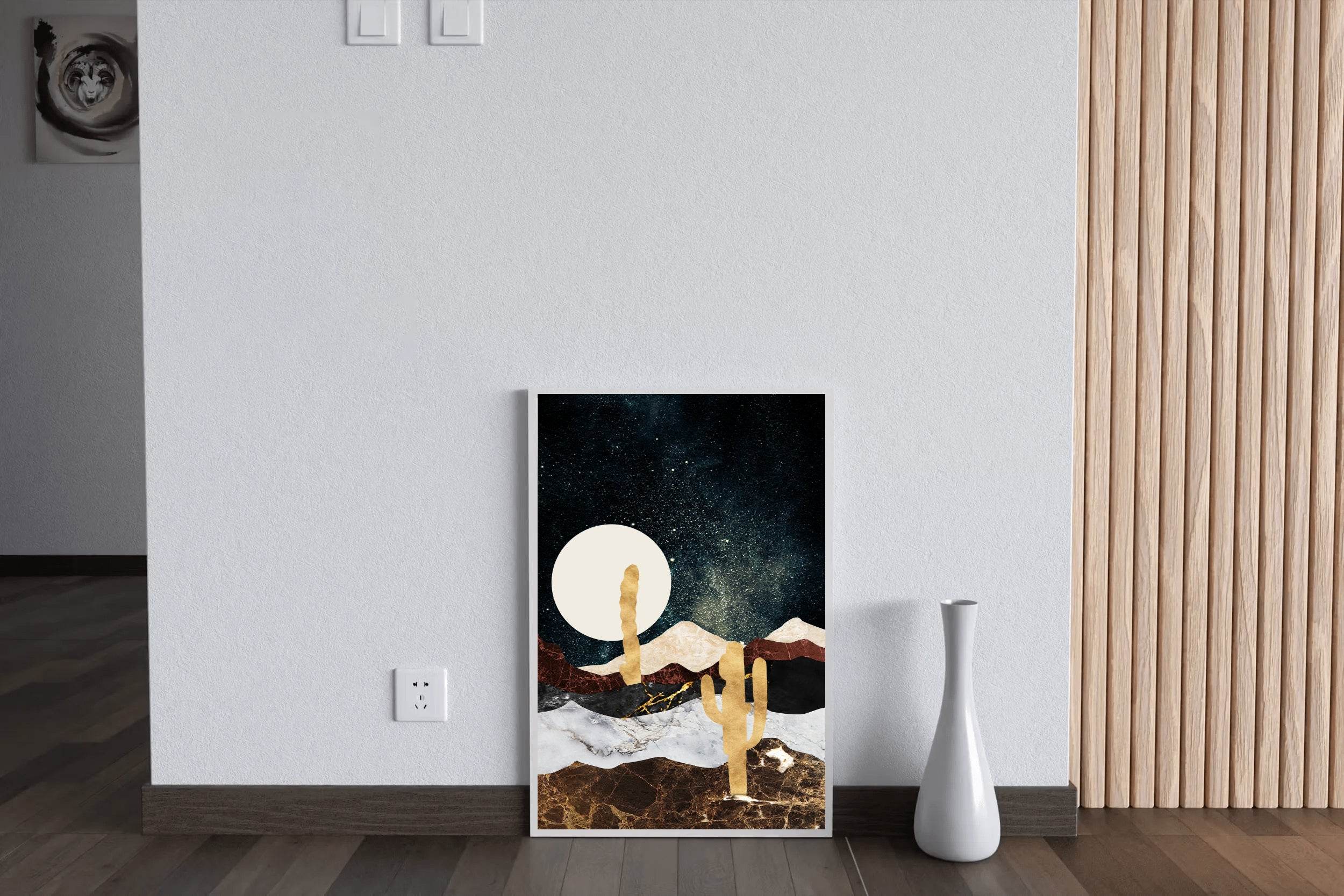 Desert Moonlit Modern Wall Art - beink online art store