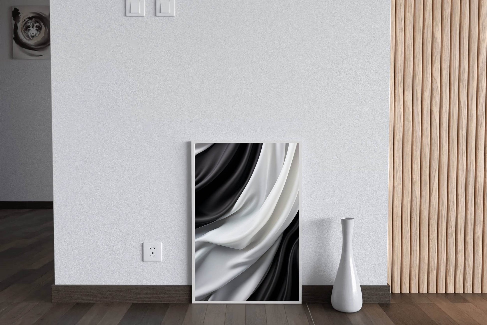 Curtains Black & White Wall Art - beink online art store
