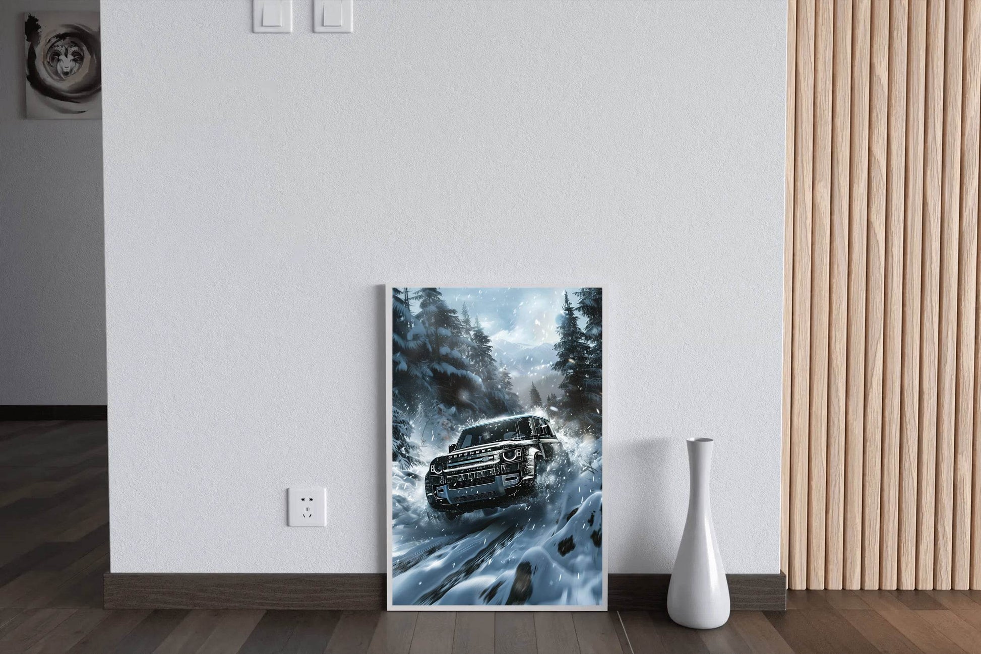 Land Rover Defender Black Wall Art - beink online art store