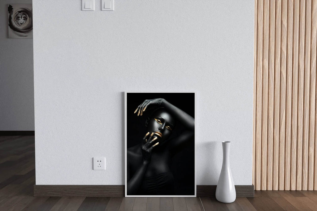 Golden Makeup on The Skin Wall Art - beink online art store