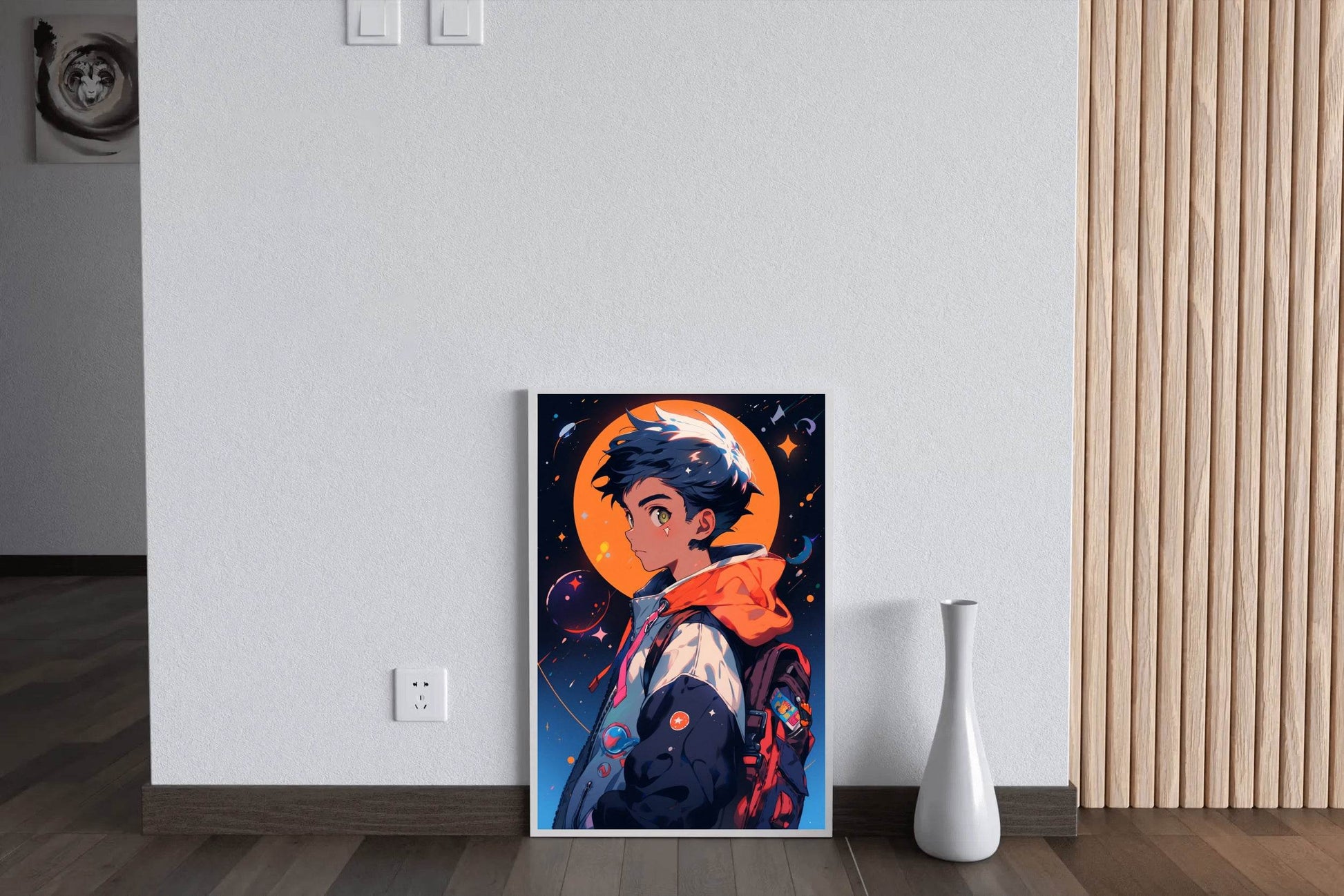 Anime Boy with Backpack Wall Art - beink online art store