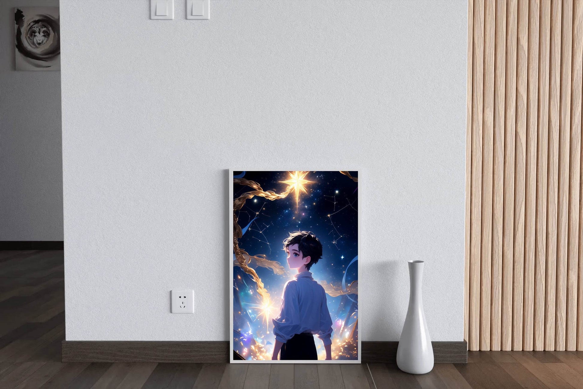 Portrait of Anime character with Stars Anime Wall Art - beink online art store