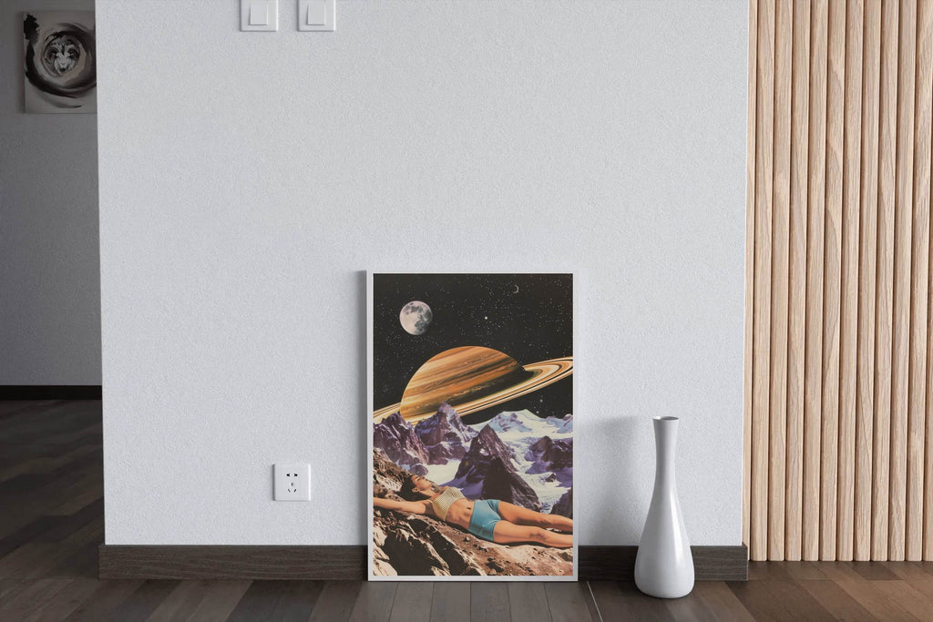 Woman Sleeping in Space Wall Art - beink online art store