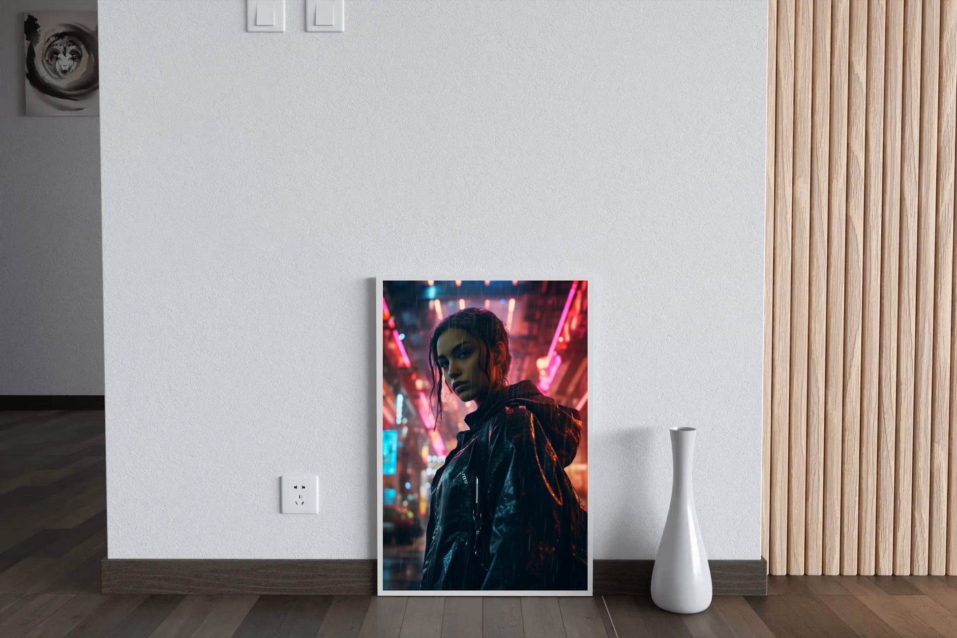 Cyberpunk Female Warrior Wall Art - beink online art store
