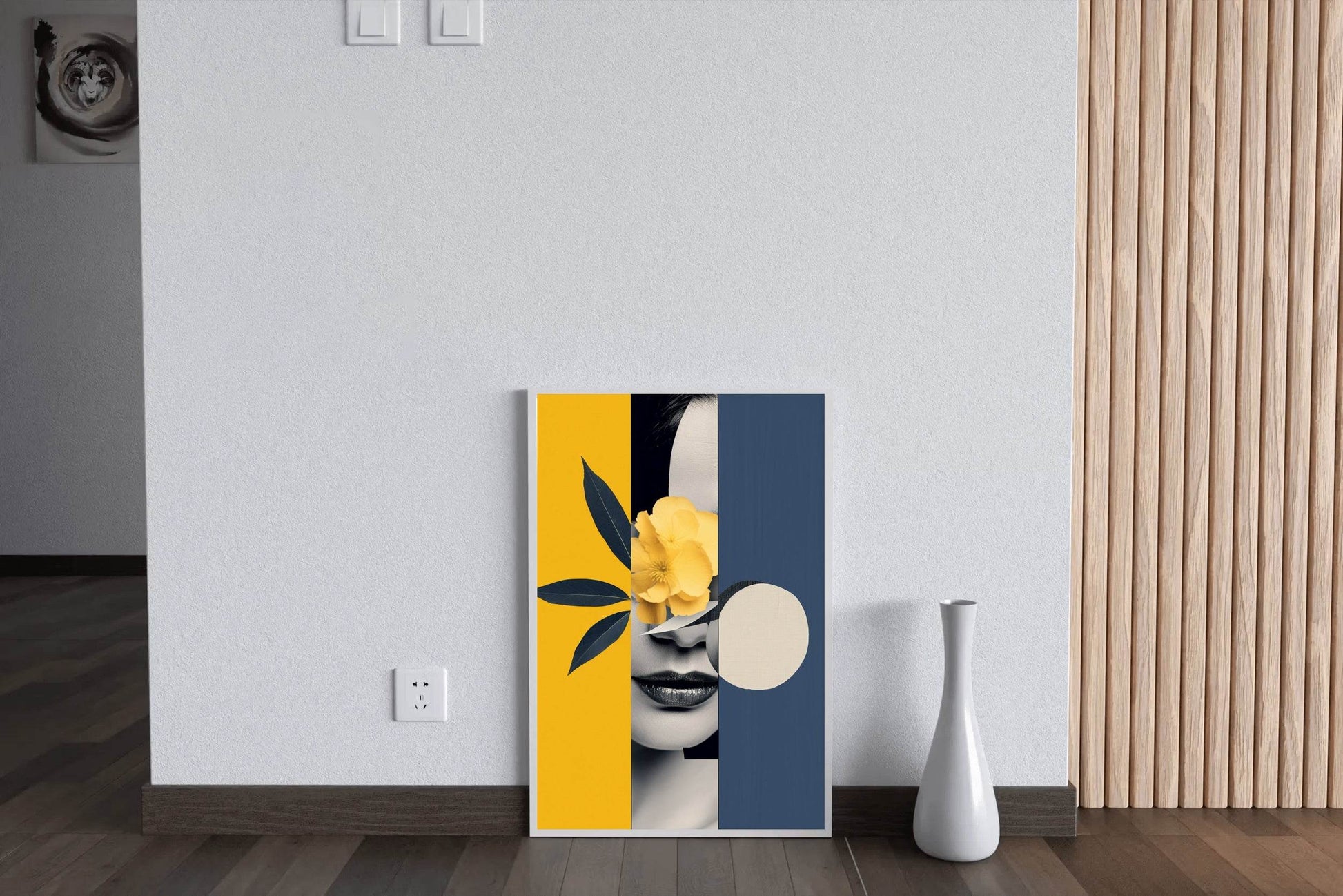 Modern Lady With Flower Abstract Wall Art - beink online art store