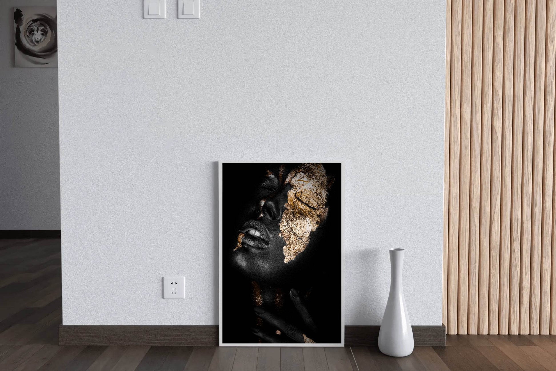 Black Woman Adorned With Gold Wall Art - beink online art store