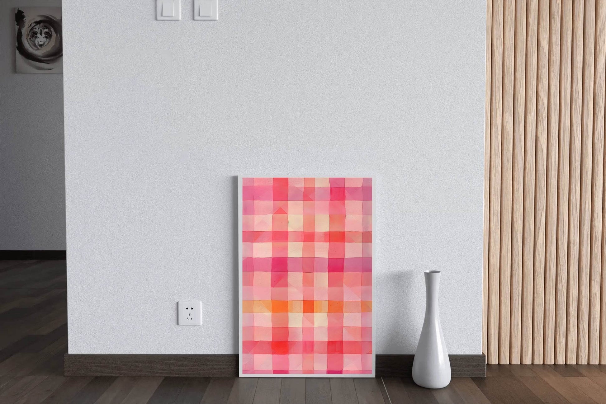 Pink Square Grid Digital Art - beink online art store