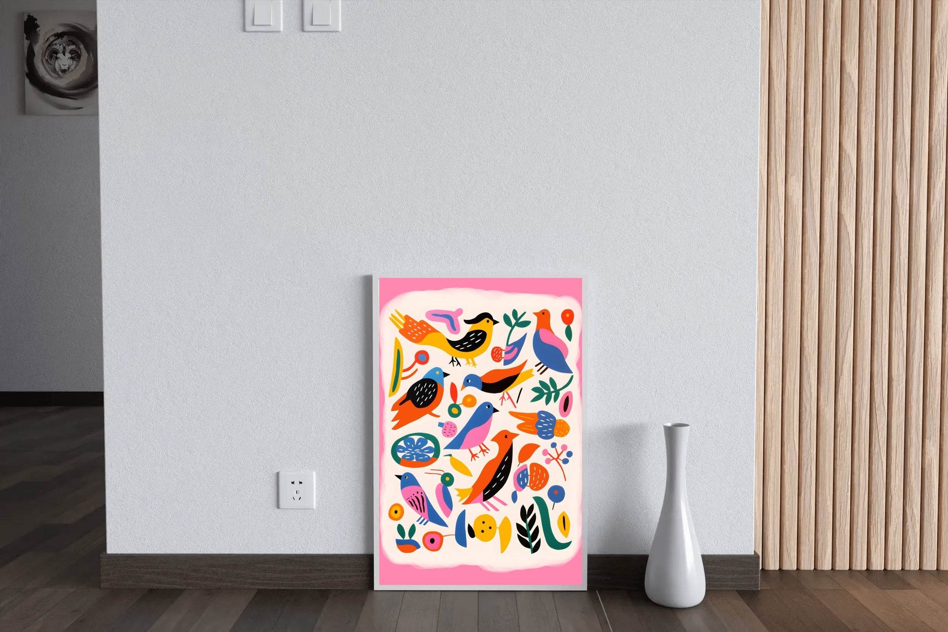 Painting Different Colored Birds Wall Art - beink online art store