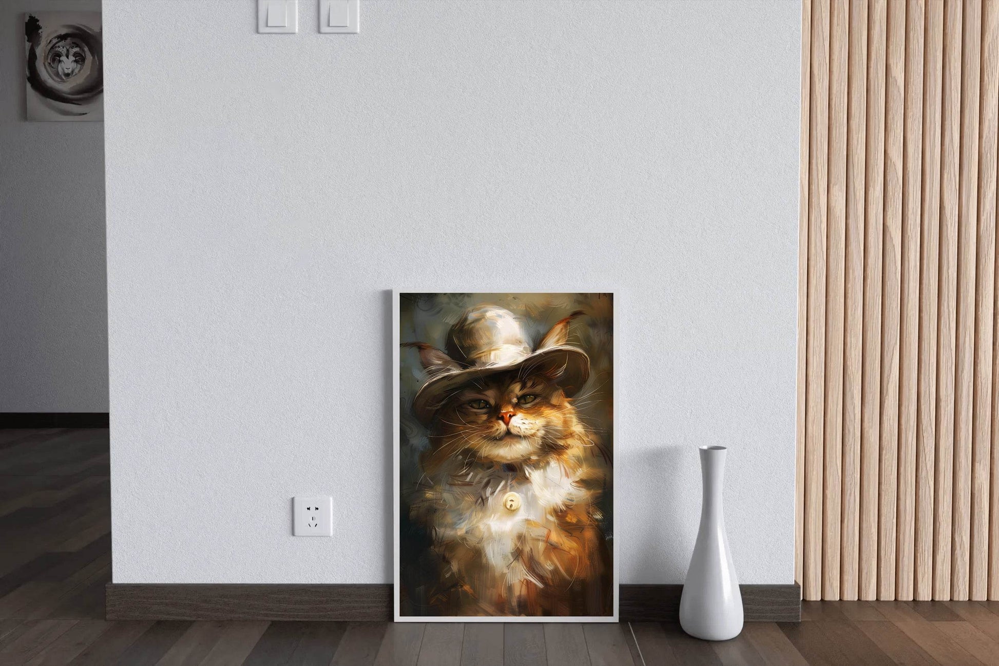 Hand Painted Persian Cat Illustration - beink online art store