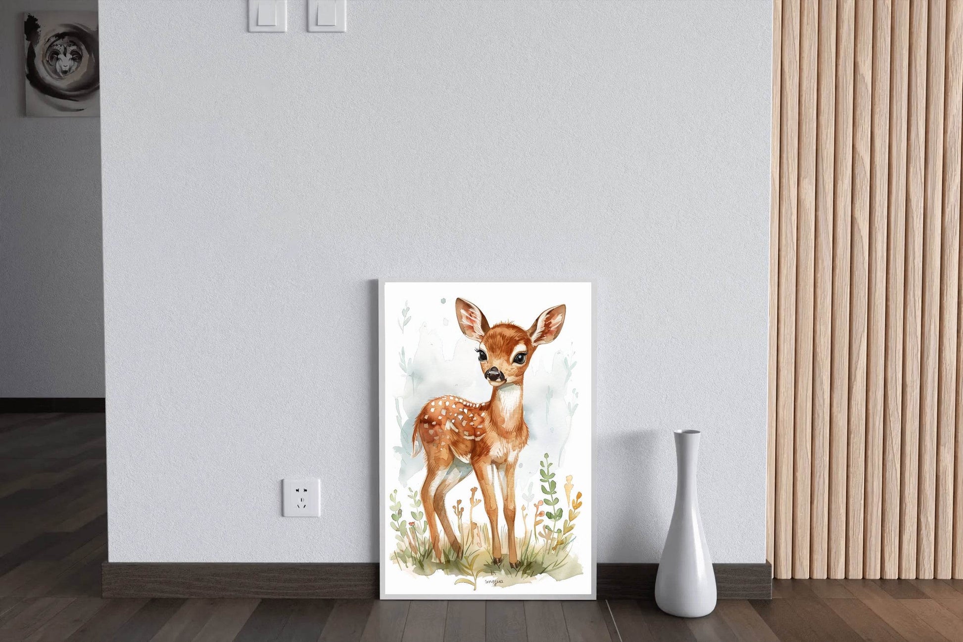 Painting of Watercolor Deer - beink online art store