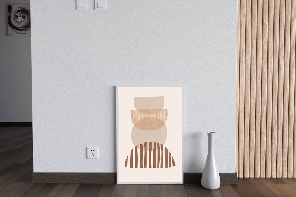 Abstract Shapes and Lines Stacked Stones ArtWork - beink online art store