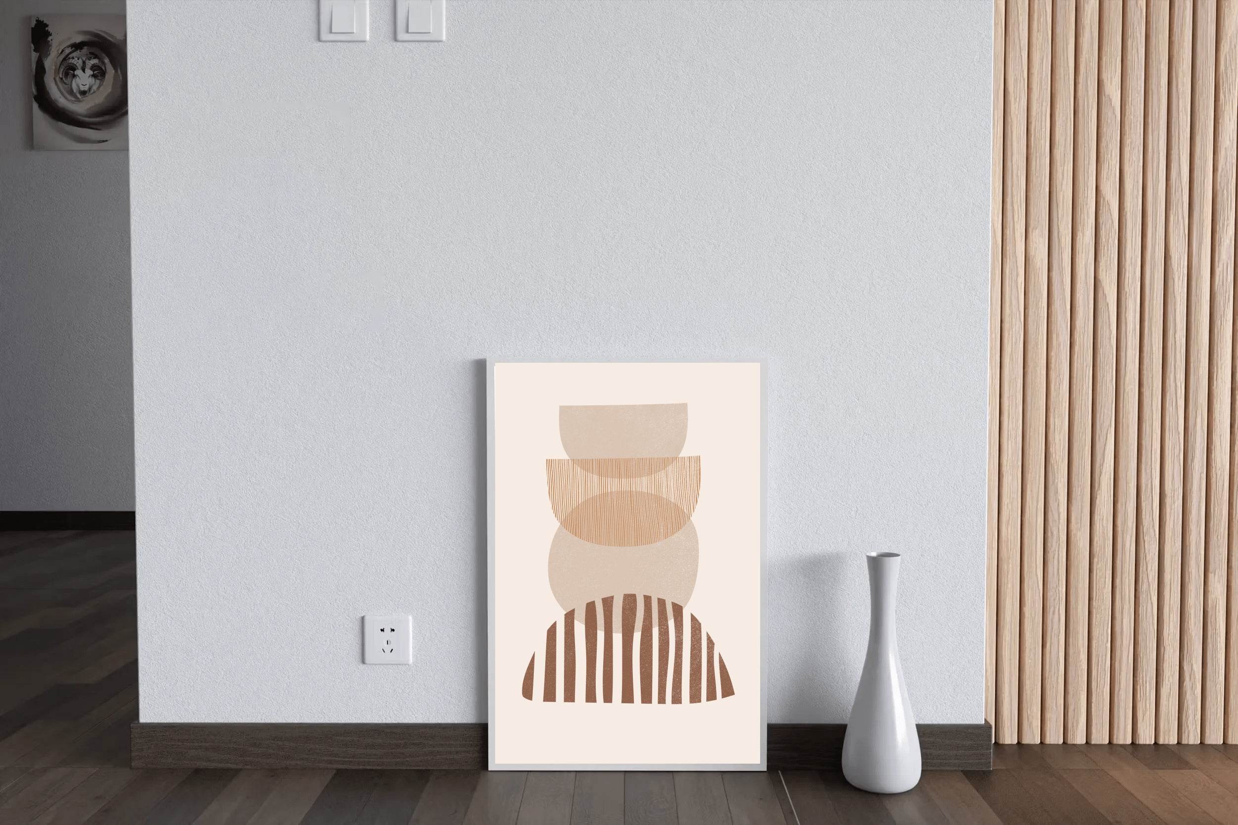 Abstract Shapes and Lines Stacked Stones ArtWork - beink online art store