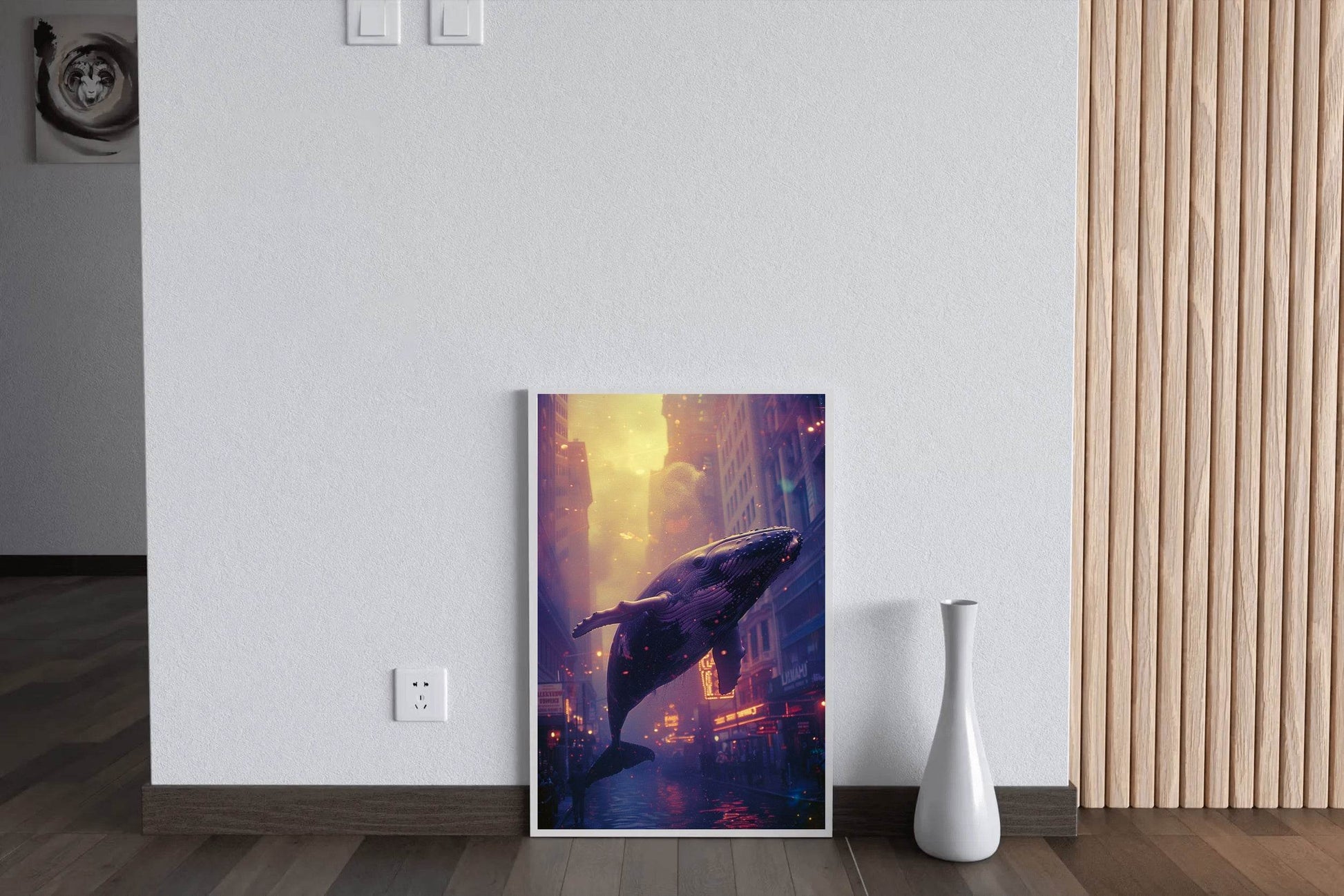 Whale in the Sky Animal Wall Art - beink online art store