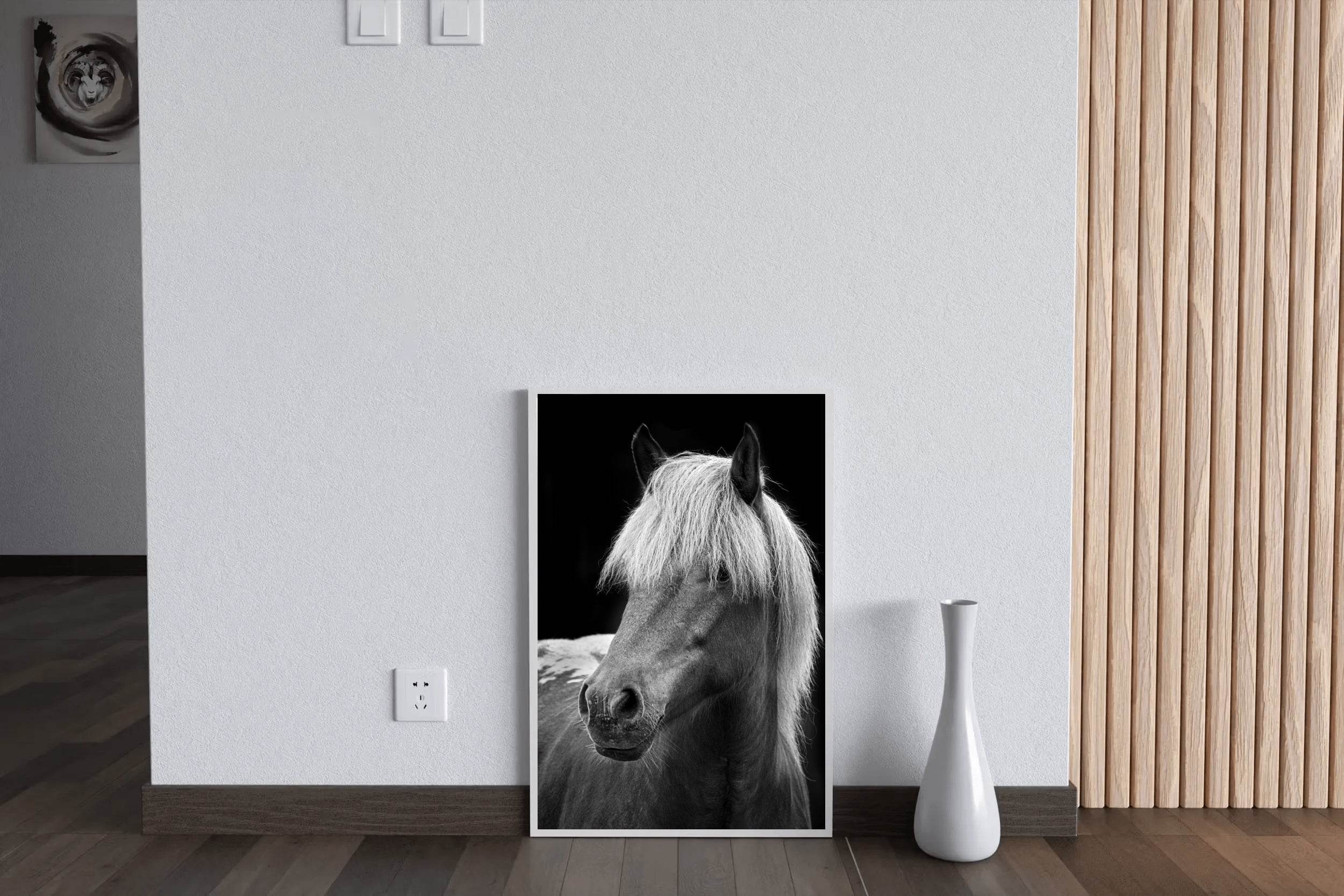 Icelandic Horse Black & White Wall Art - beink online art store