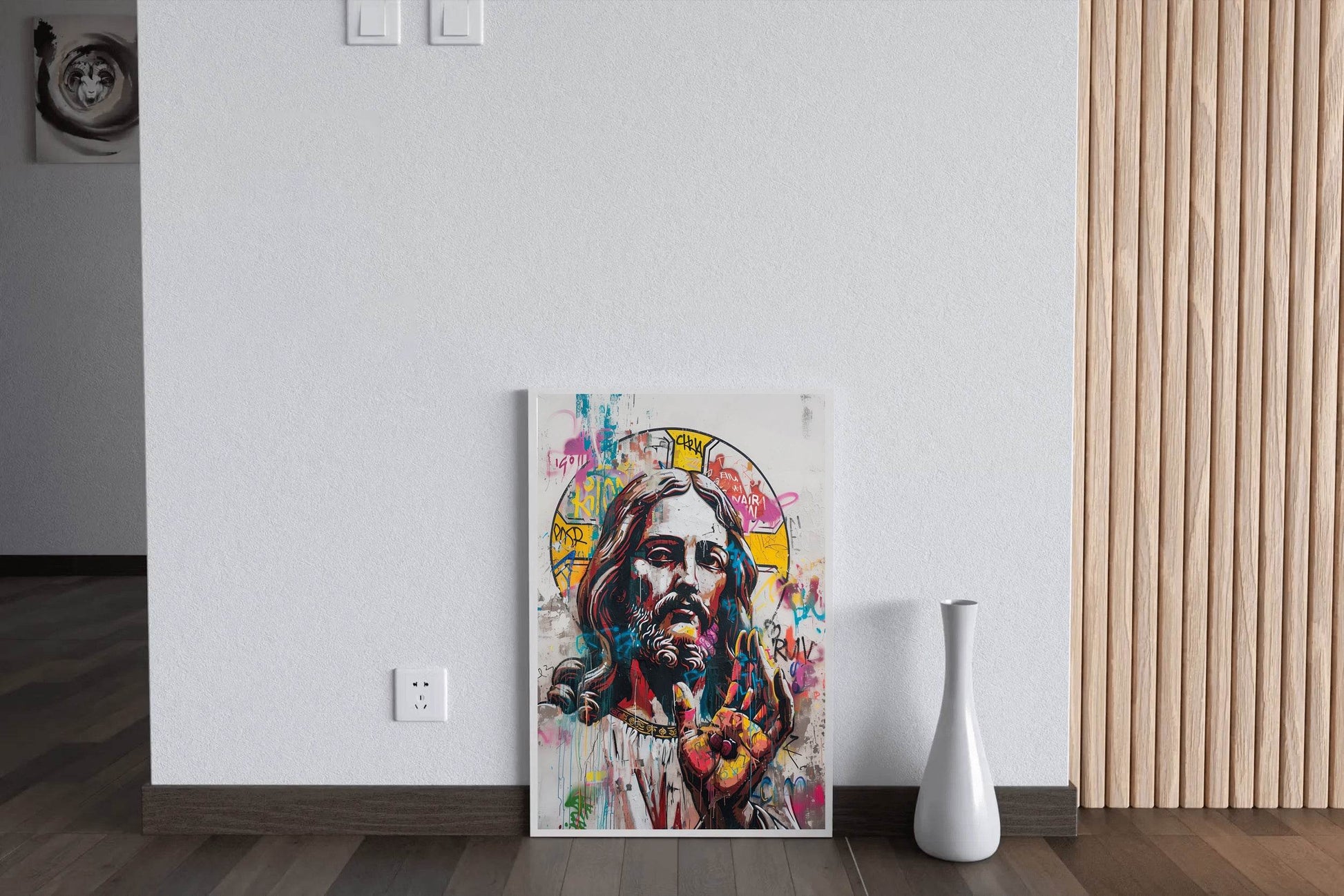 Graffiti Background of Jesus Christ Wall Art - beink online art store