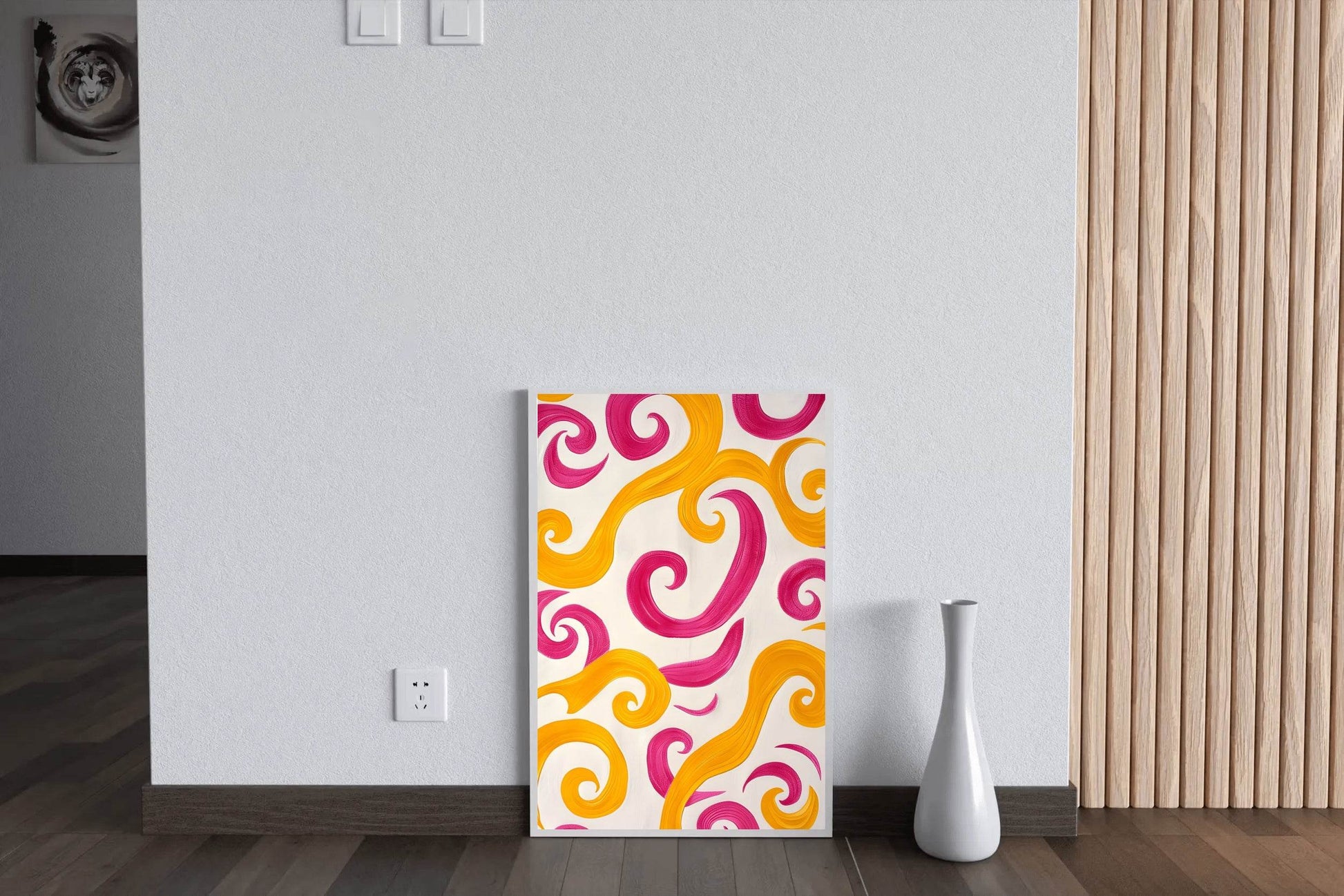 Orange and Pink Swirl Digital Art - beink online art store