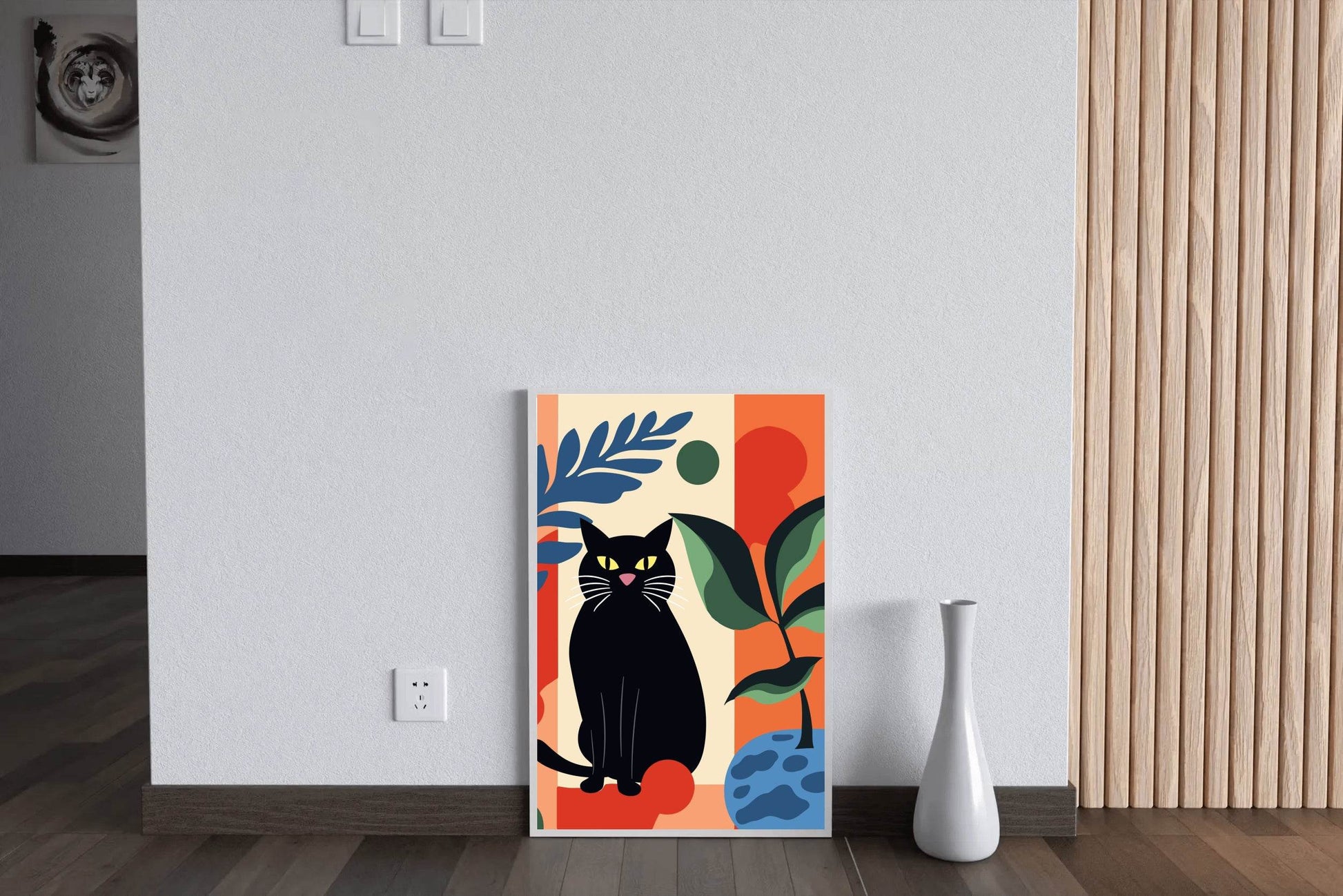 Black Cat Painting Wall Art - beink online art store