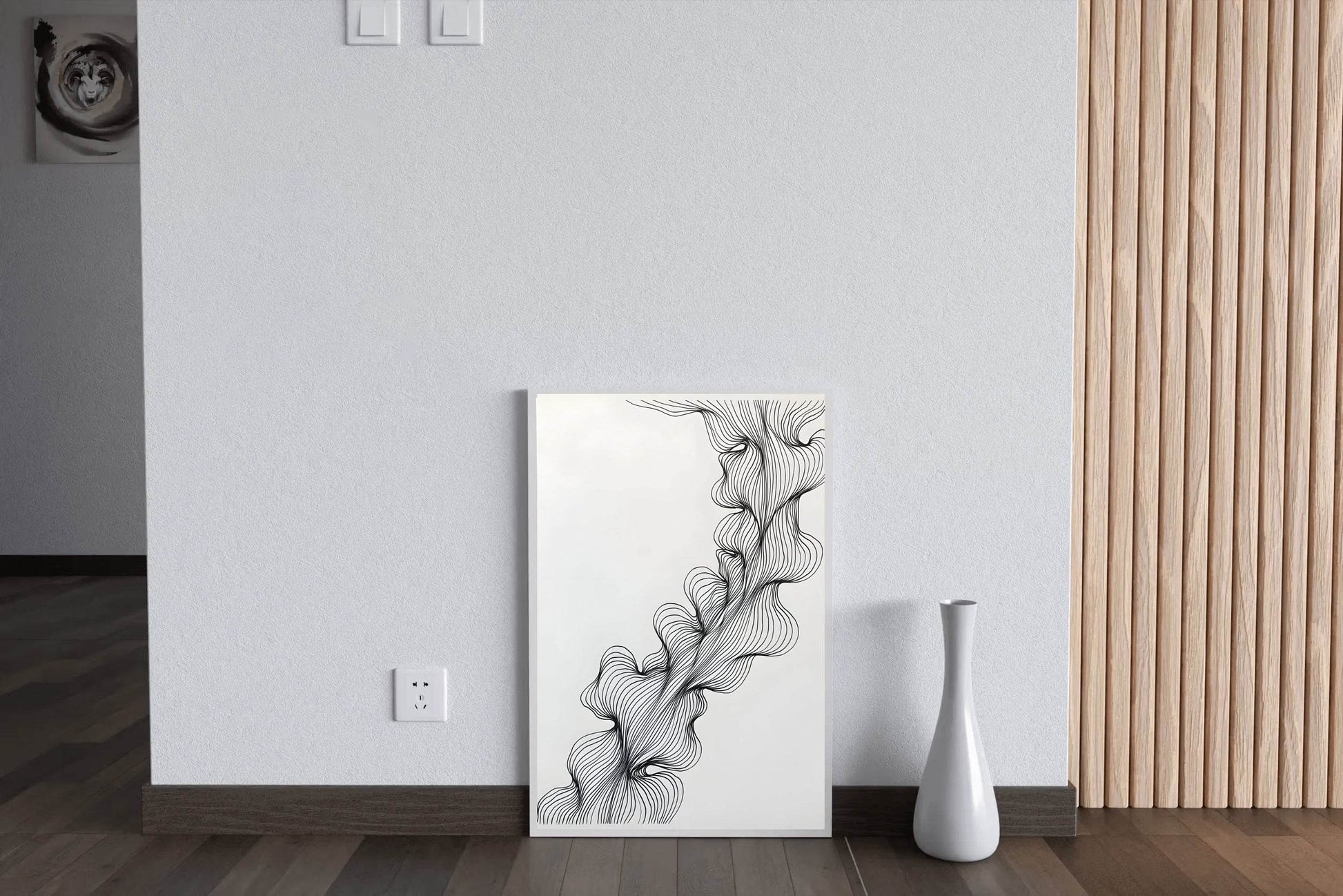 Black Zentangles Patterns Modern Wall Art - beink online art store