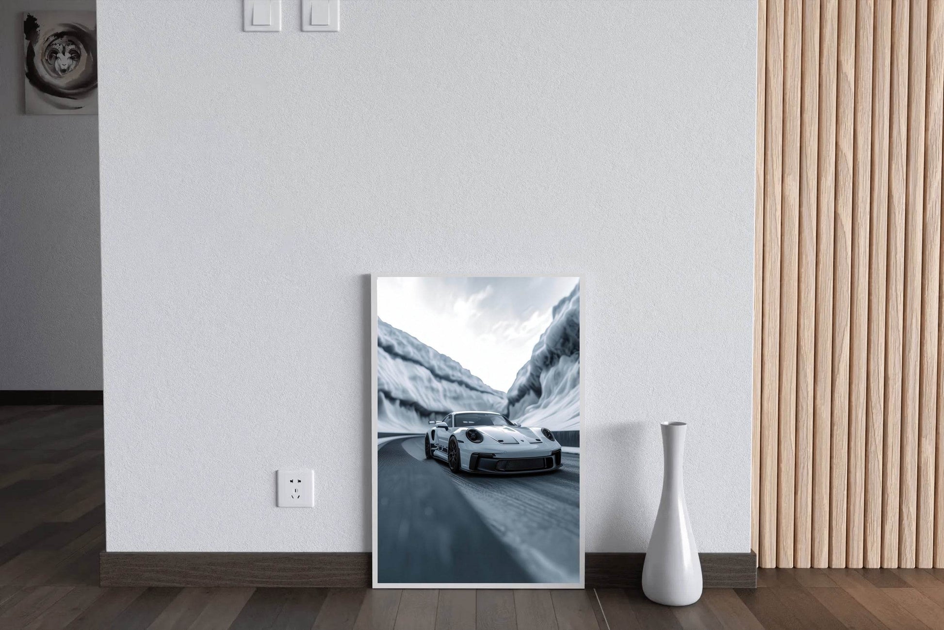 Porsche 992 GT3 White Wall Art - beink online art store