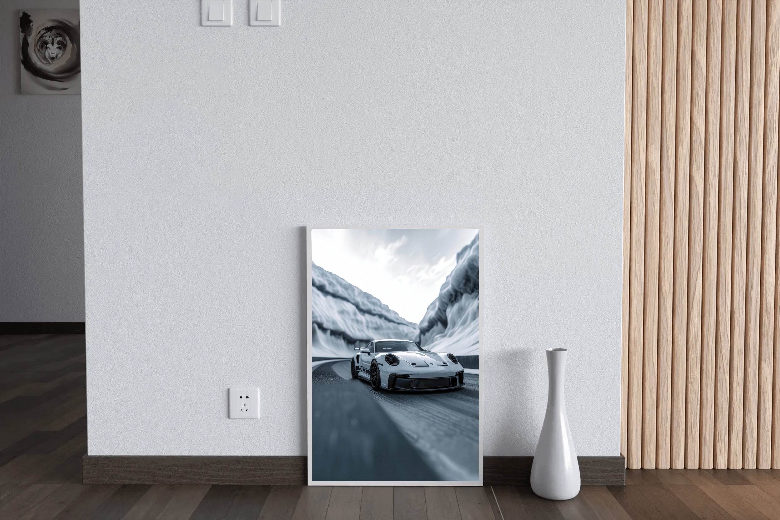 Porsche 992 GT3 White Wall Art - beink online art store
