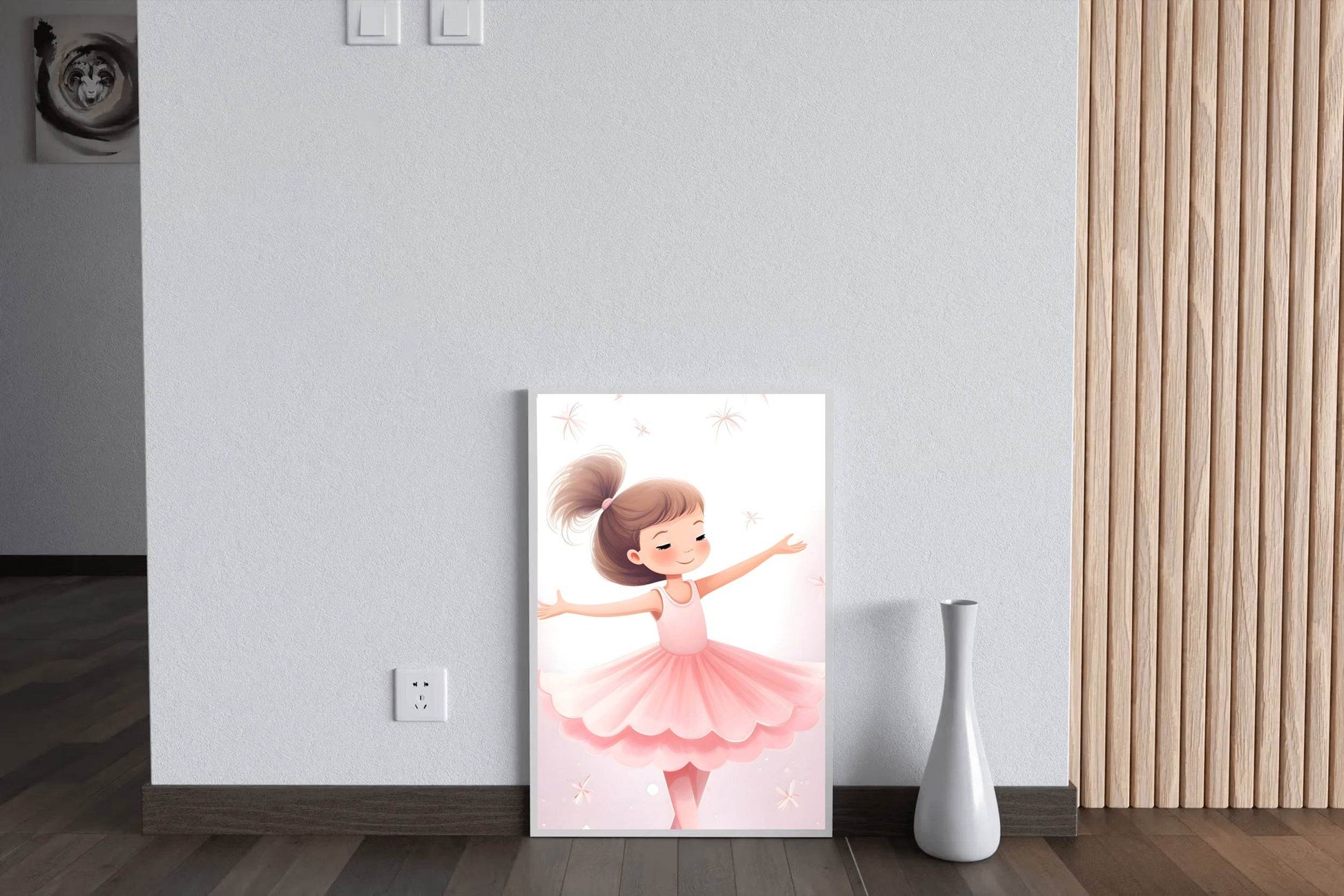 Cute little Girl Bellet Dance in Pink Dress - beink online art store