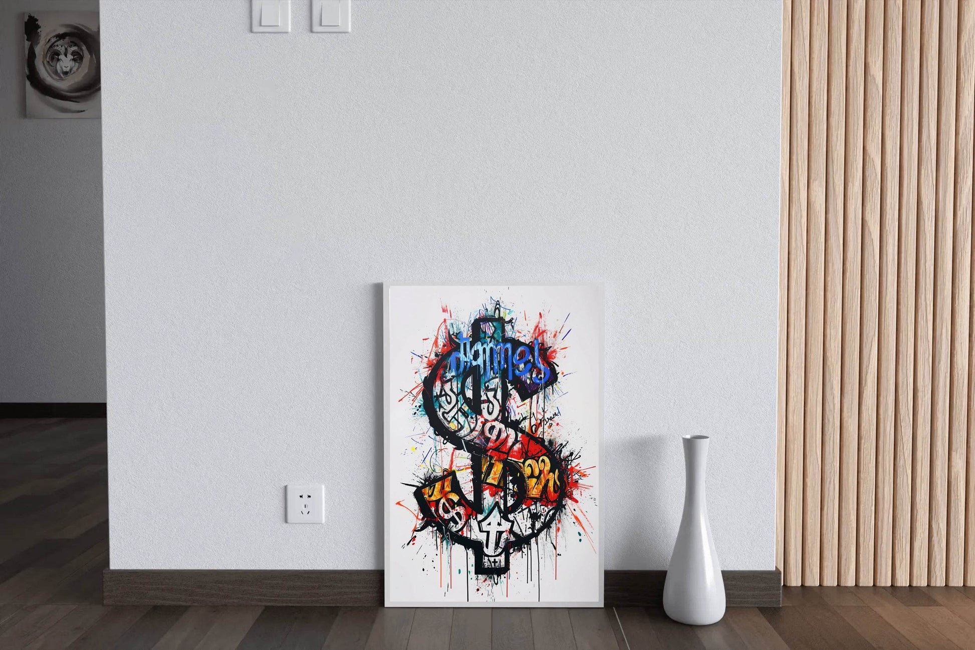 Colorful Abstract Dollar Illustration Wall Art - beink online art store
