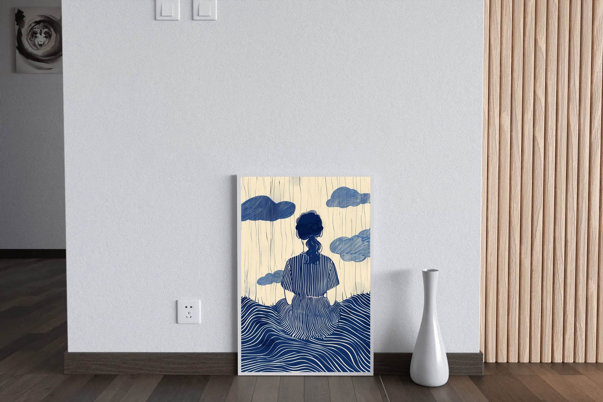 Girl Day Dreaming Modern Wall Art - beink online art store