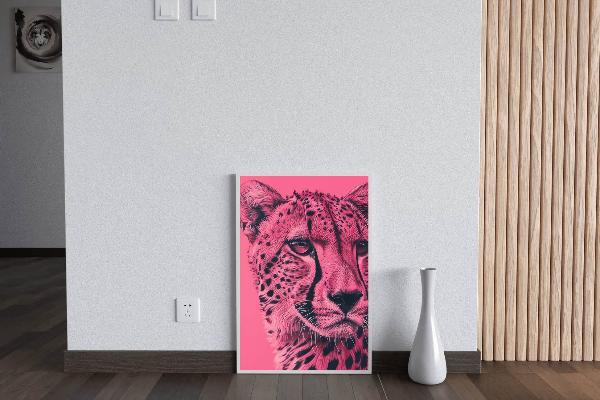Pink Leopard Background Wall Art - beink online art store