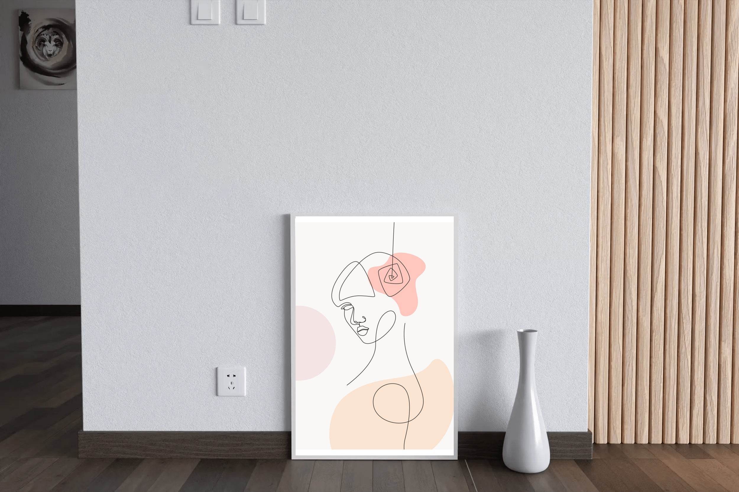 Minimal Design of Robot Woman Wall Art - beink online art store