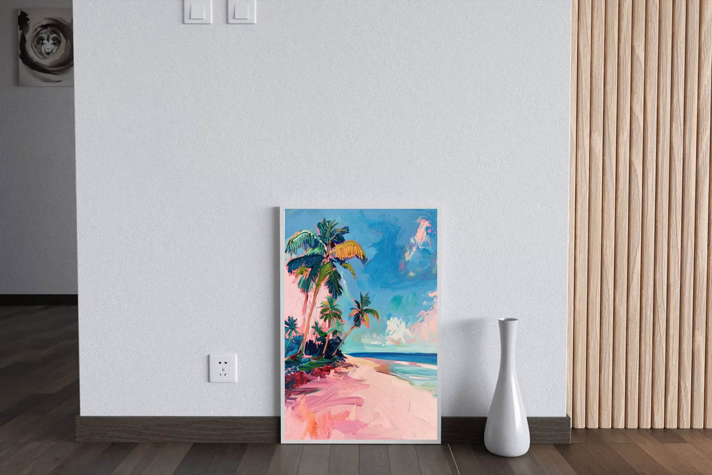 Watercolor Painting Of The Beach Wall Art - beink online art store