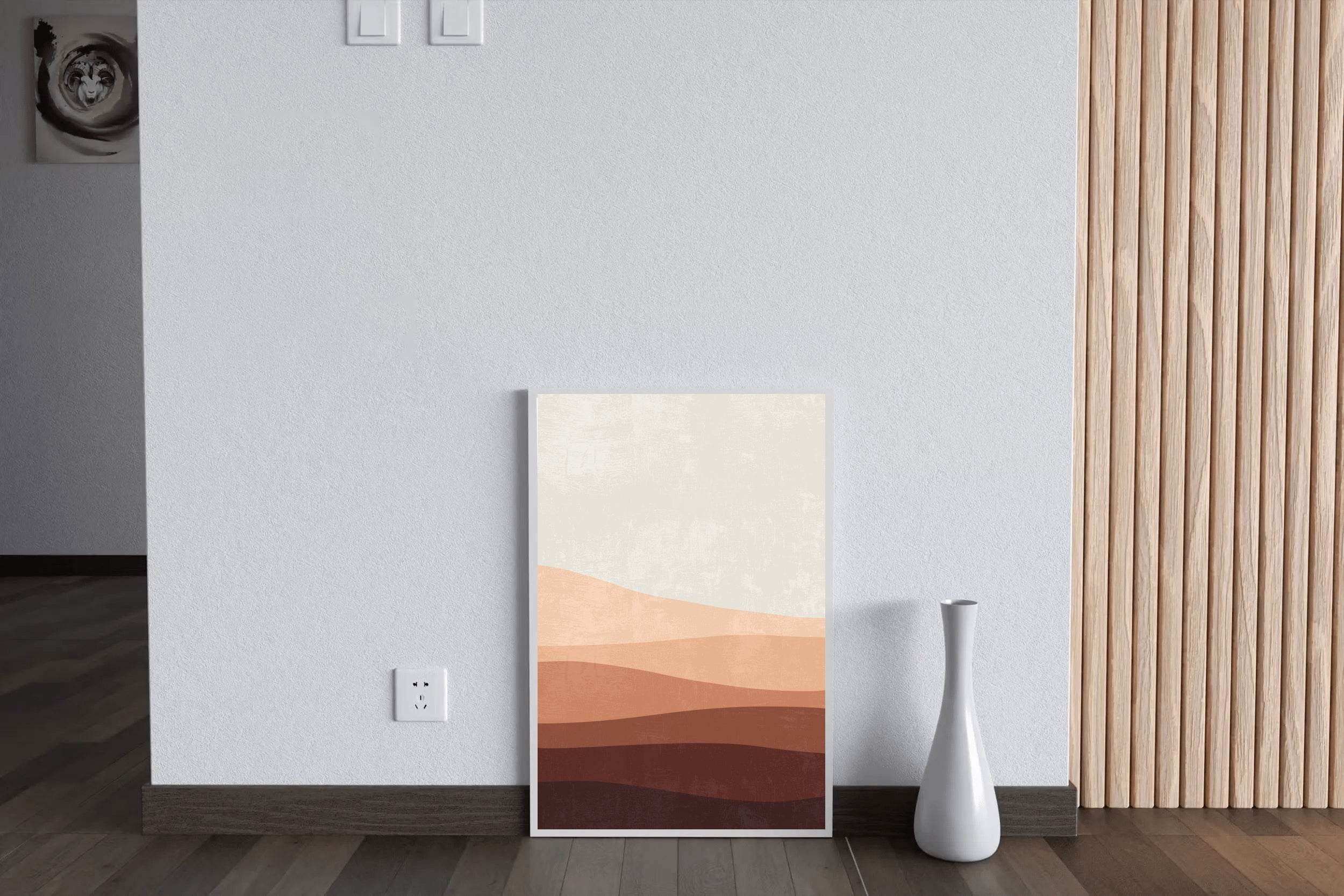 Brown Painting of a Desert landscape ArtWork - beink online art store