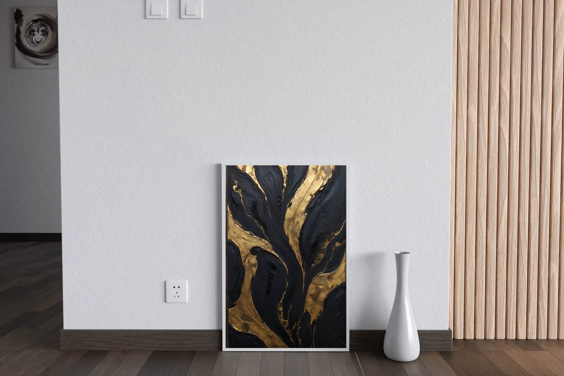 Marble With Black and Gold Texture Wall Art - beink online art store