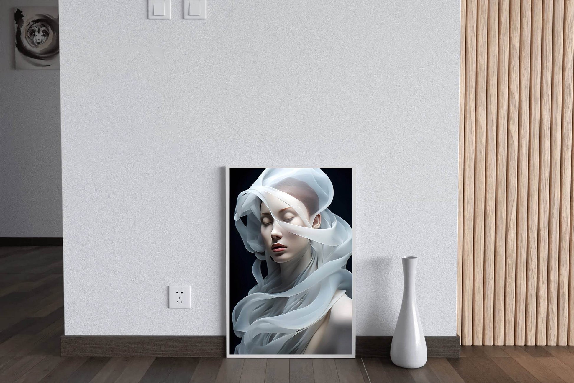 A Silk Scarf On The Head Of A Beautiful Woman - beink online art store