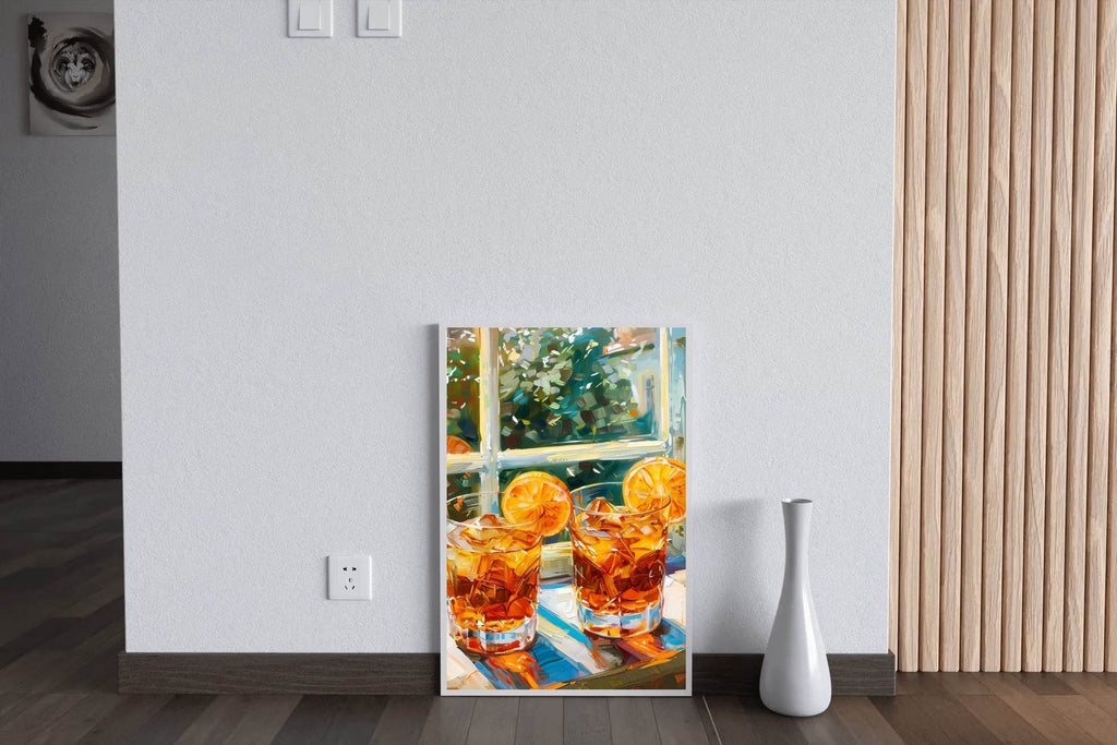 Two Glasses of Iced Tea Window View Wall Art - beink online art store