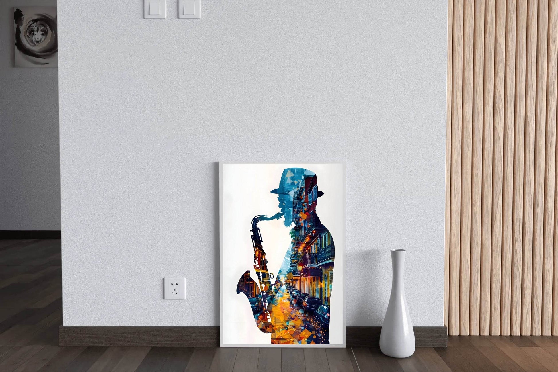 African Male Saxophonist Wall Art - beink online art store