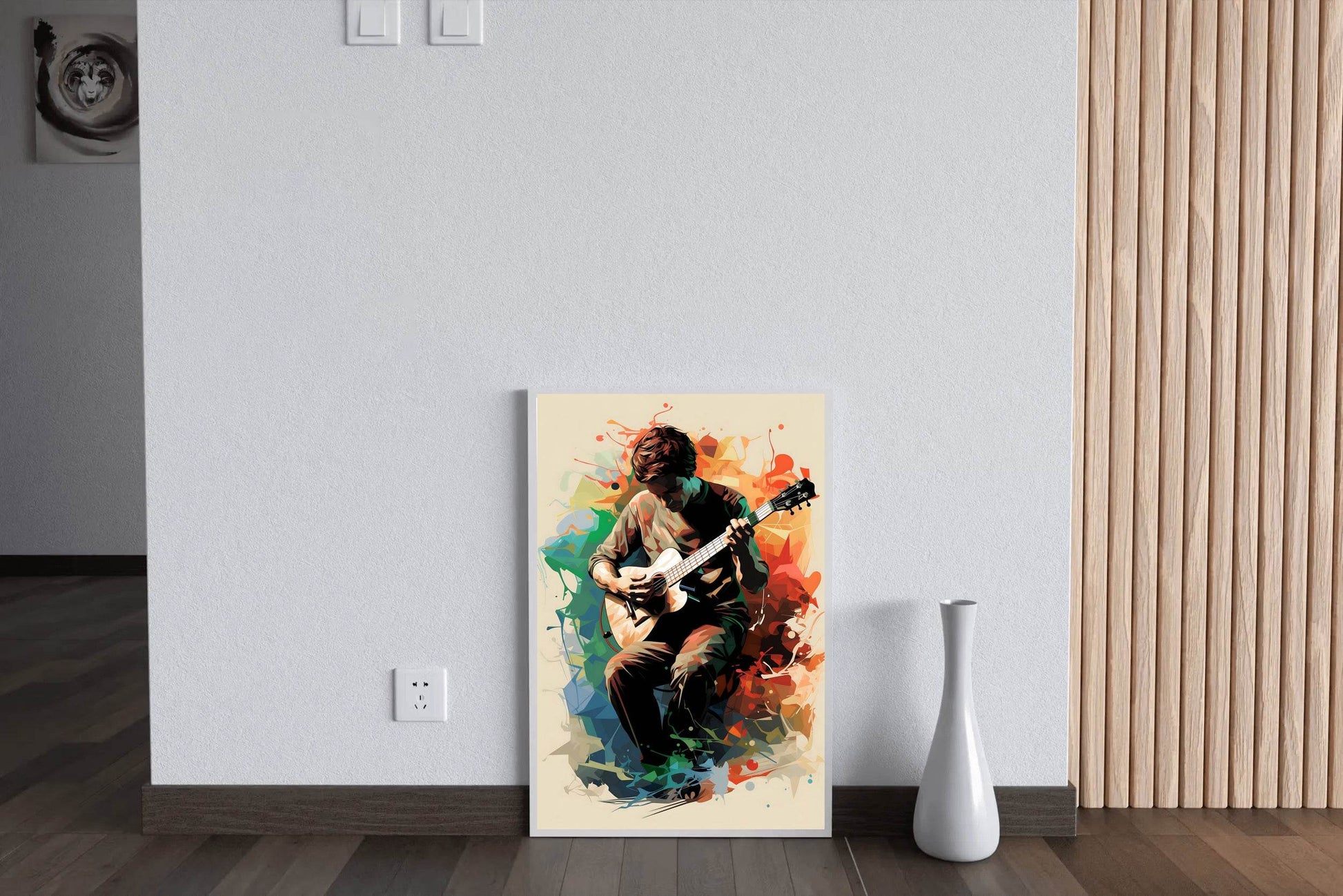 Playing Music With Guitar Wall Art - beink online art store