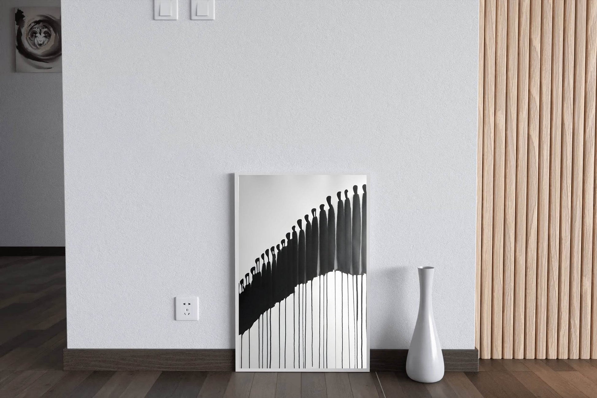 Black and White Figures Modern Wall Art - beink online art store
