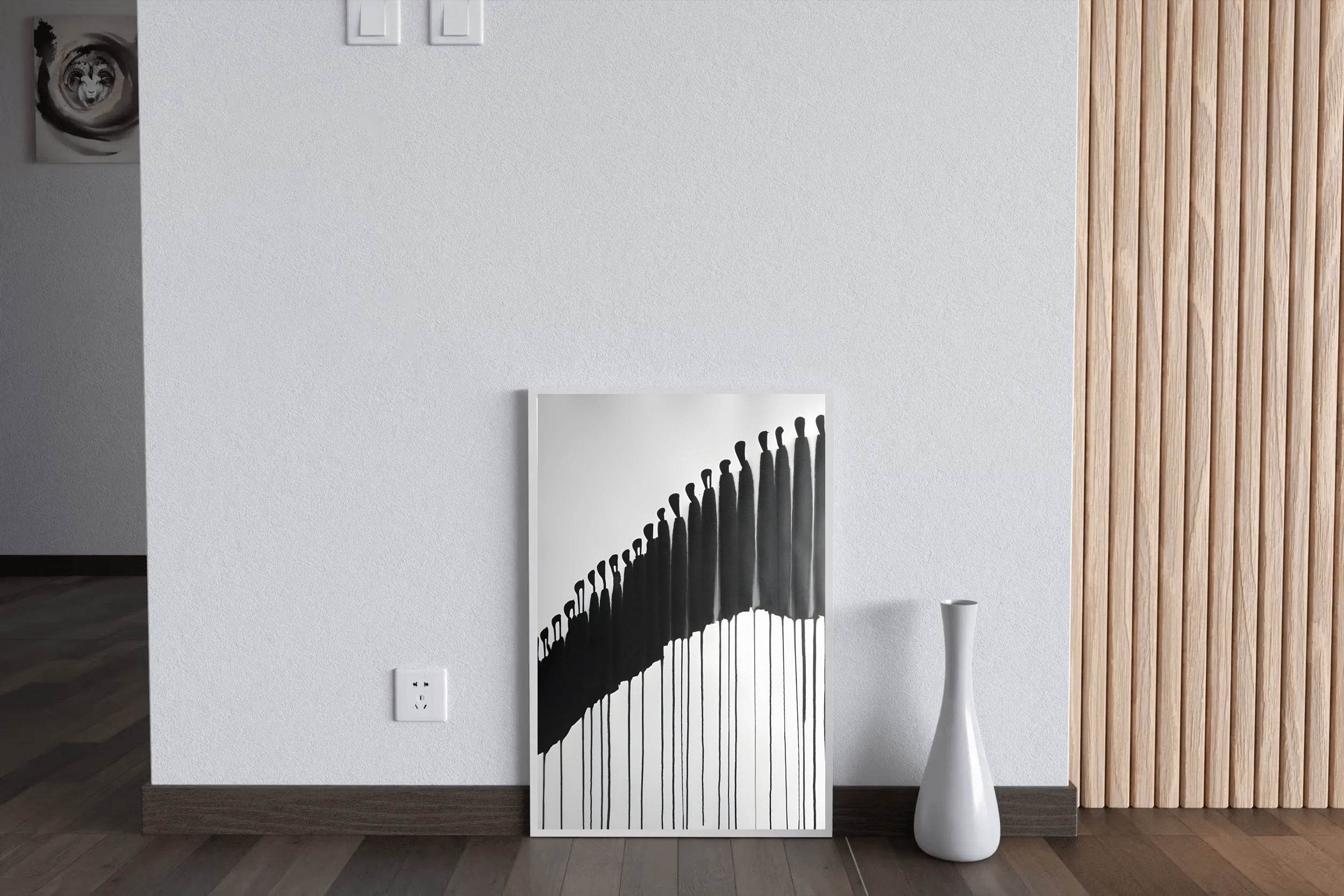 Black and White Figures Modern Wall Art - beink online art store